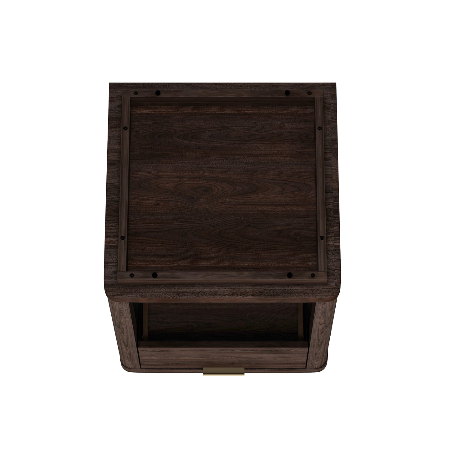 Evelyn Modern 20" Nightstand in Brown (1-Drawer) - Set of 2 2-NS011-BR