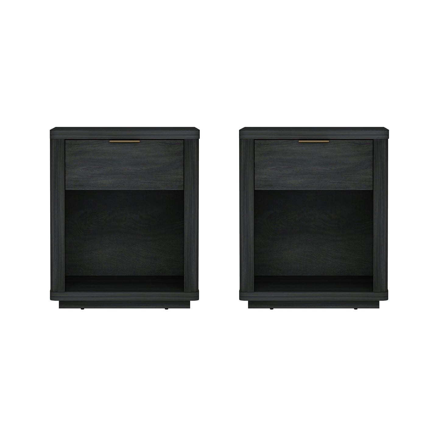 Evelyn Modern 20" Nightstand in Charcoal Gray (1-Drawer) - Set of 2 2-NS011-CH