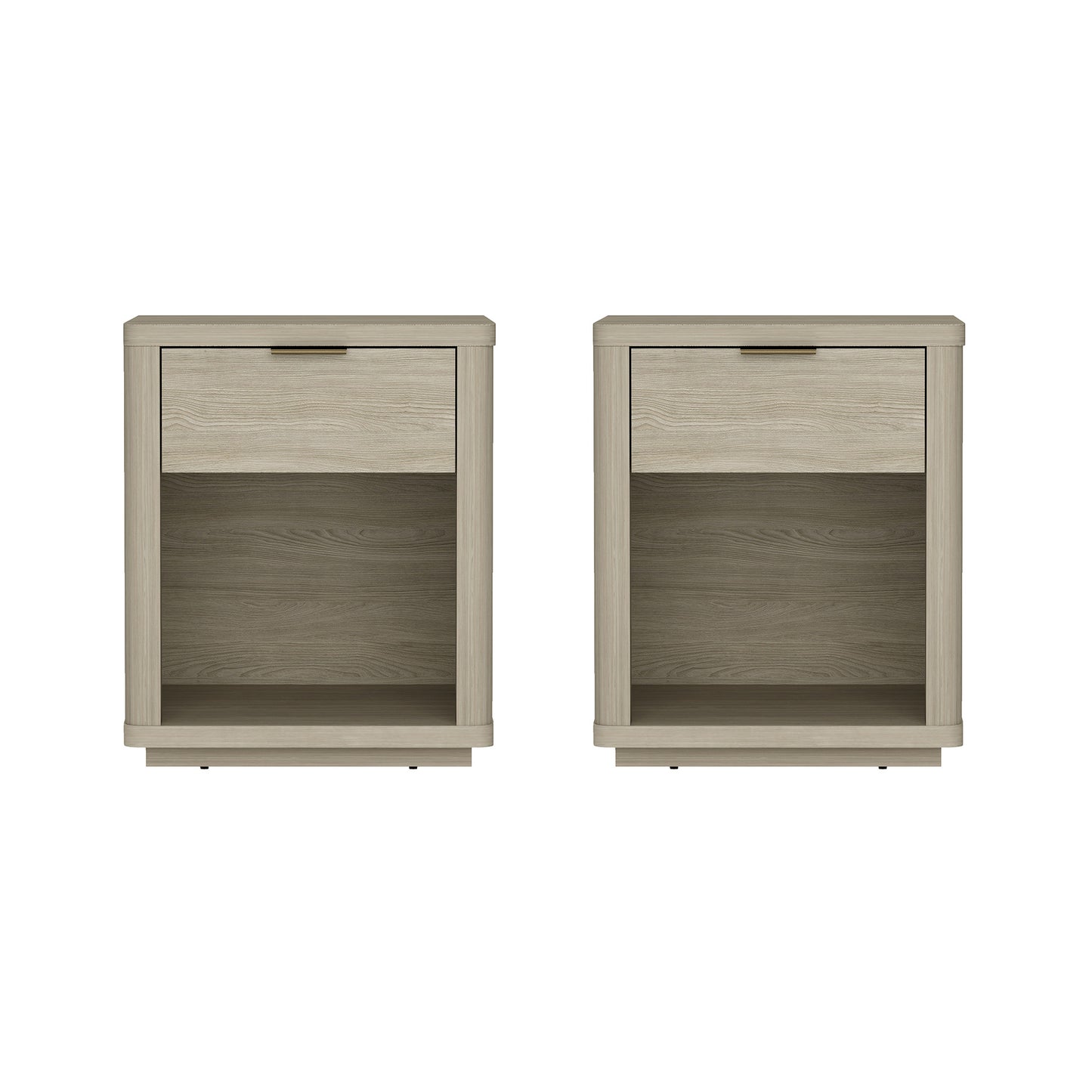 Evelyn Modern 20" Nightstand in Natural (1-Drawer) - Set of 2 2-NS011-NA