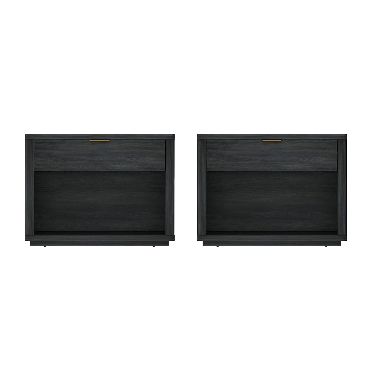 Evelyn Modern 32" Nightstand in Charcoal Gray (1-Drawer) - Set of 2 2-NS012-CH