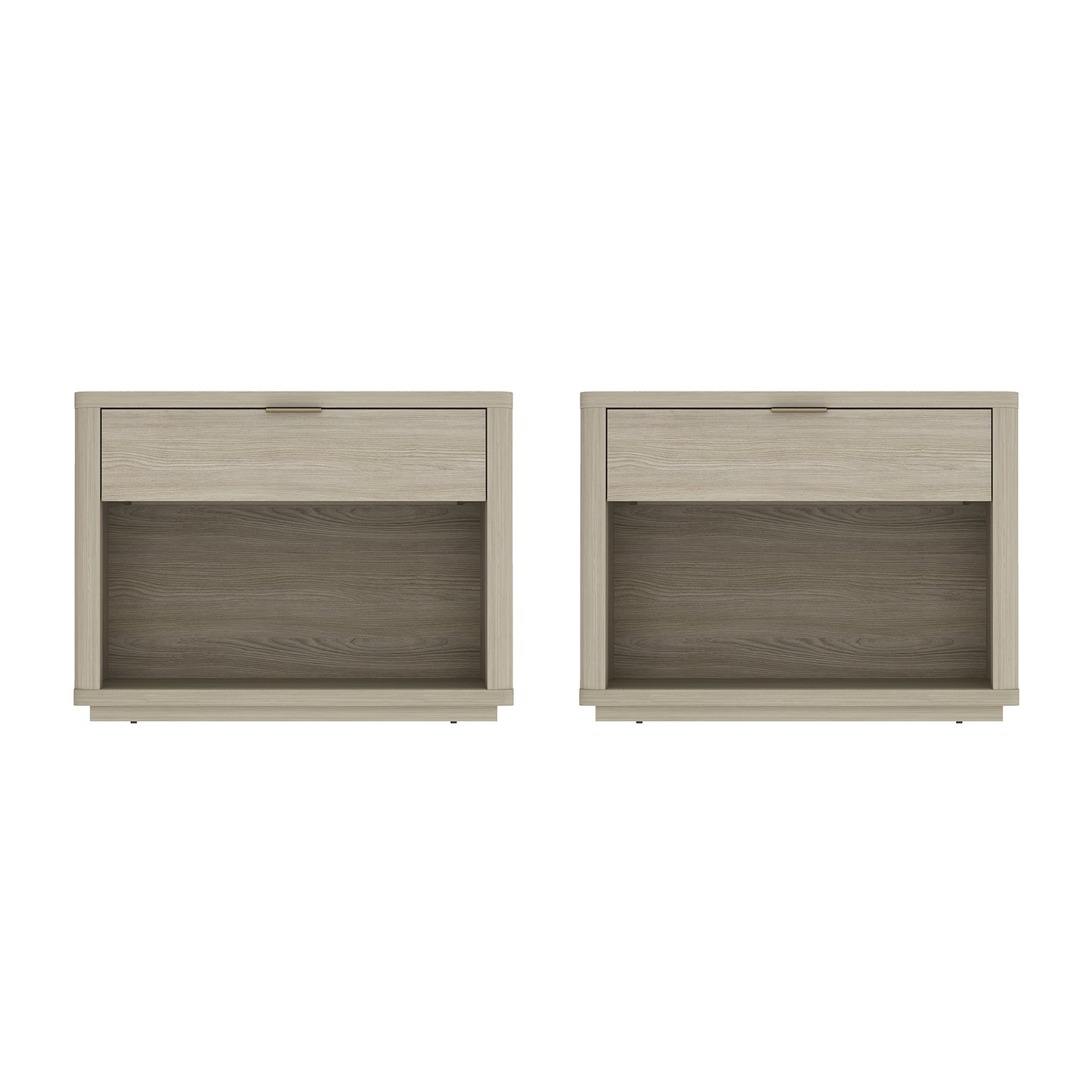 Evelyn Modern 32" Nightstand in Natural (1-Drawer) - Set of 2 2-NS012-NA