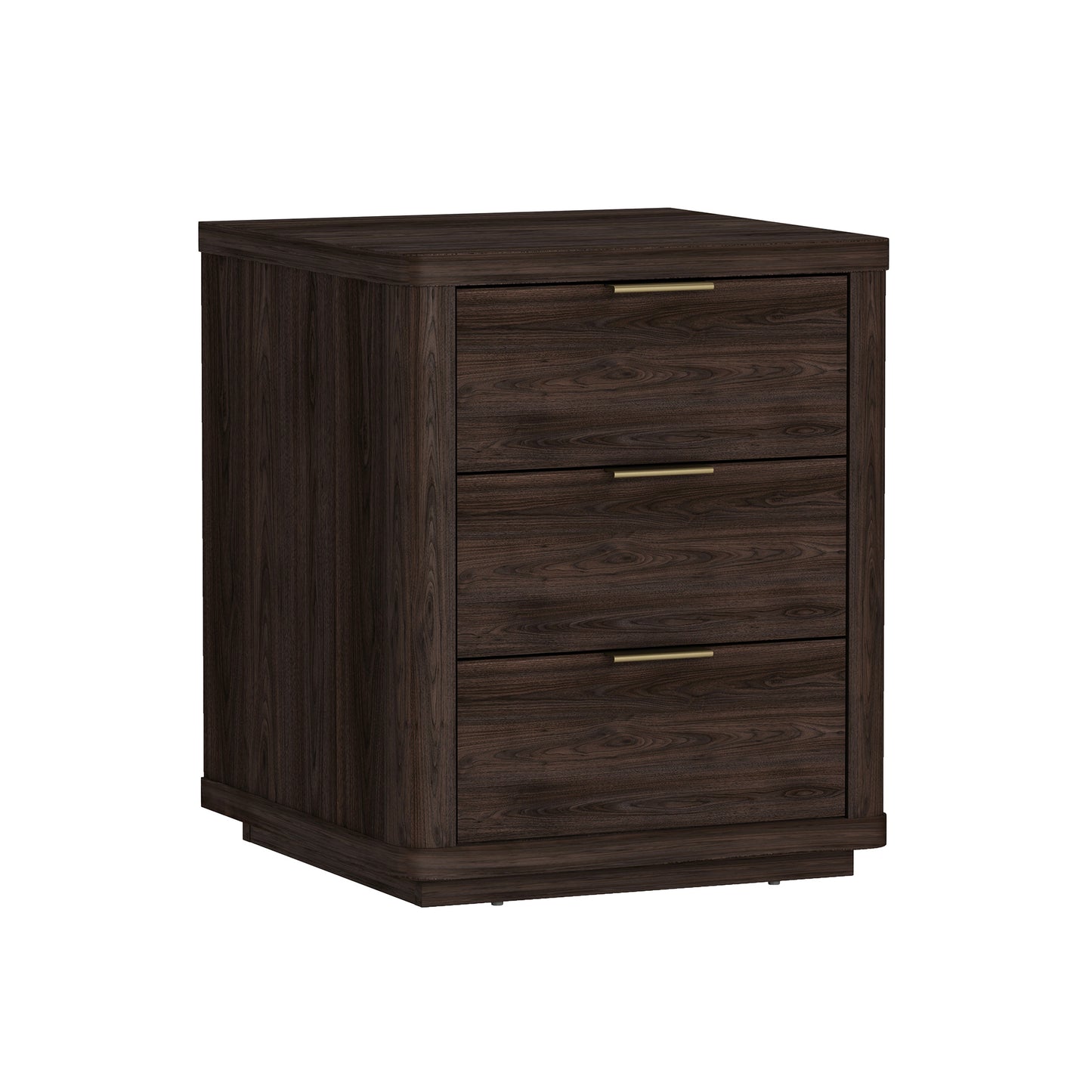 Evelyn Modern 20" Nightstand in Brown (3-Drawer) - Set of 2 2-NS013-BR