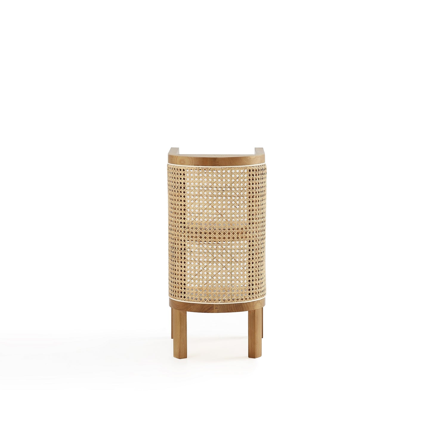 Manhattan Comfort Versailles End Table in Nature Cane - Set of 2 2-NSCA01-NA