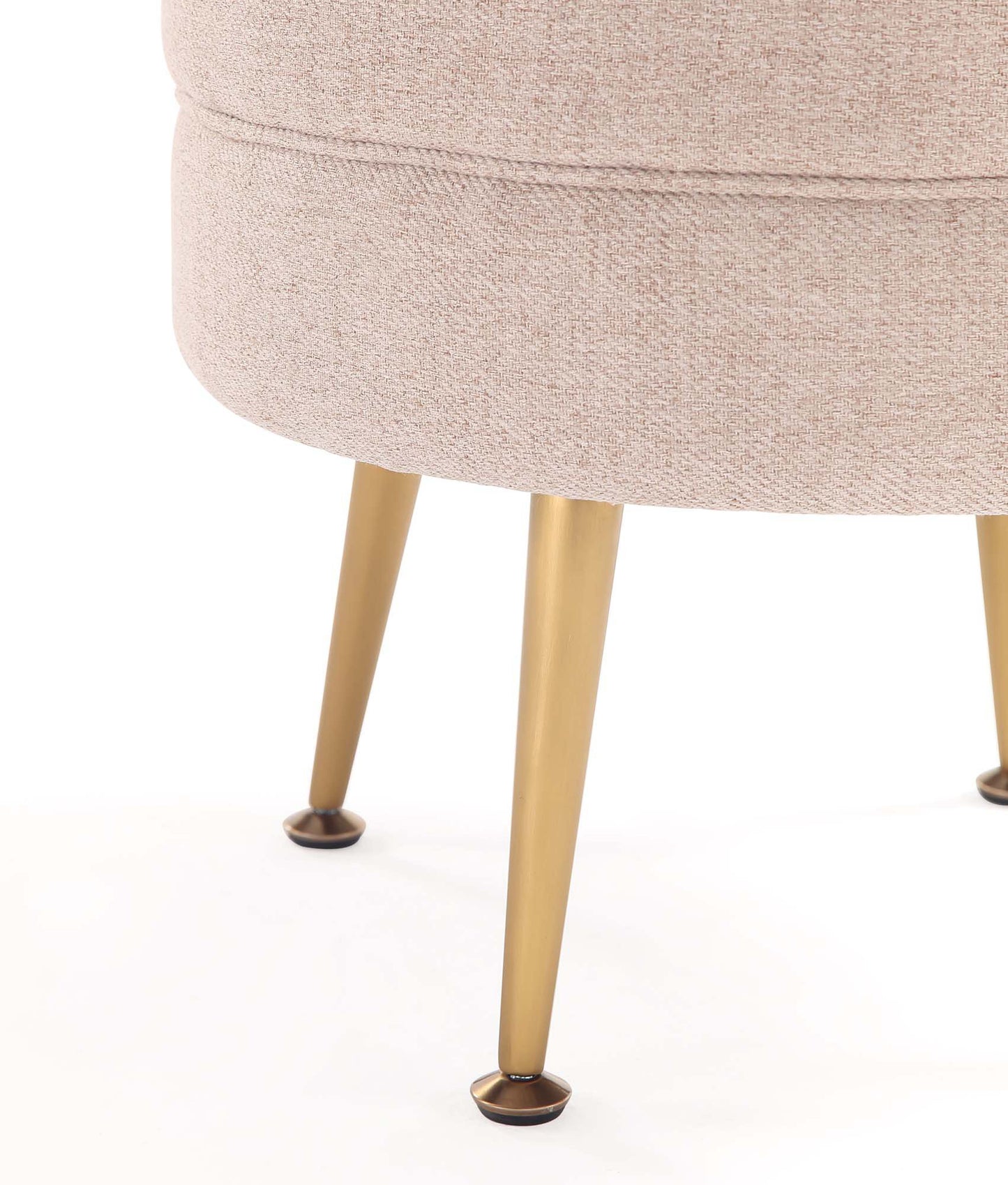 Bailey Mid-Century Modern Upholstered Accent Ottoman in Wheat - Set of 2 2-OT003-OT