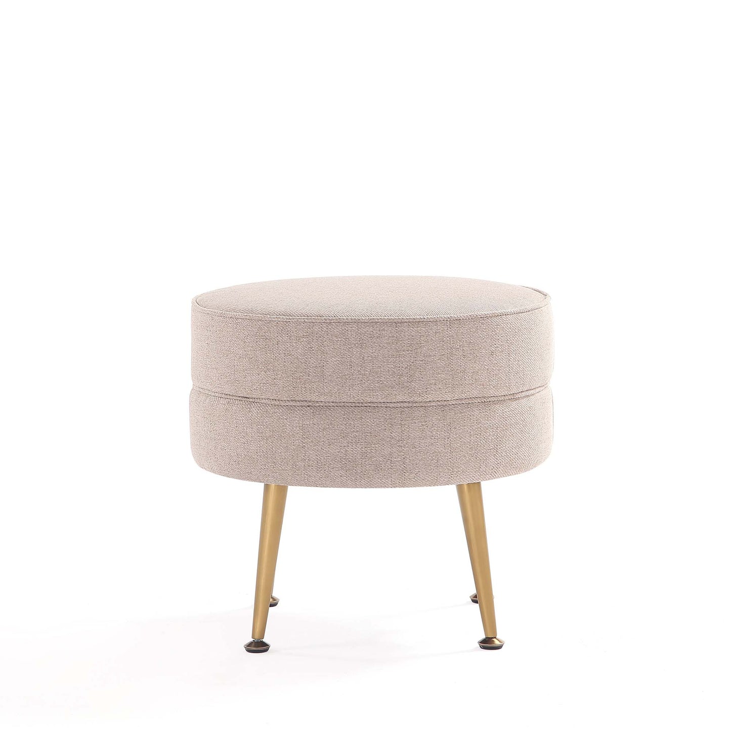 Bailey Mid-Century Modern Upholstered Accent Ottoman in Wheat - Set of 2 2-OT003-OT