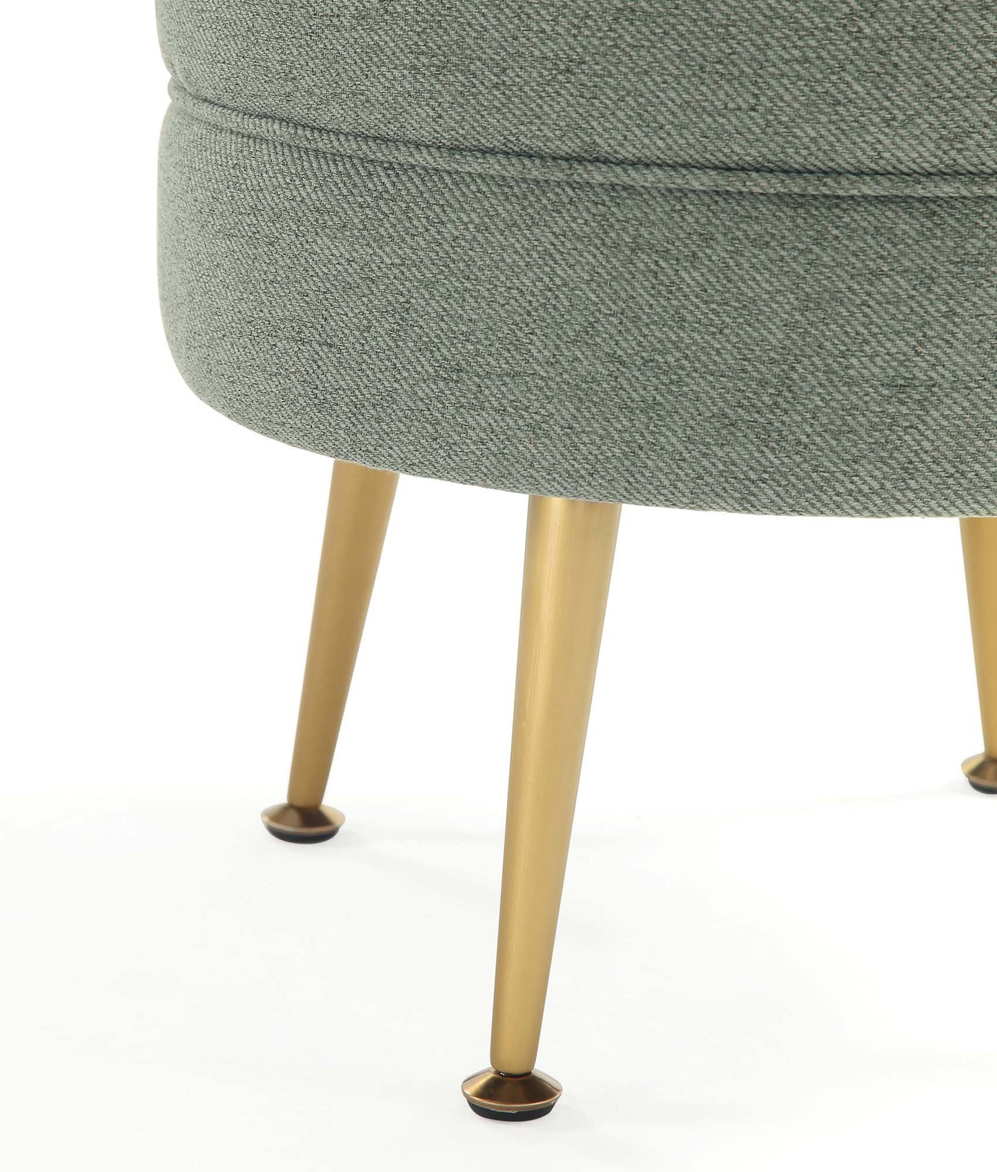 Bailey Mid-Century Modern Upholstered Accent Ottoman in Sage Green - Set of 2 2-OT003-SG