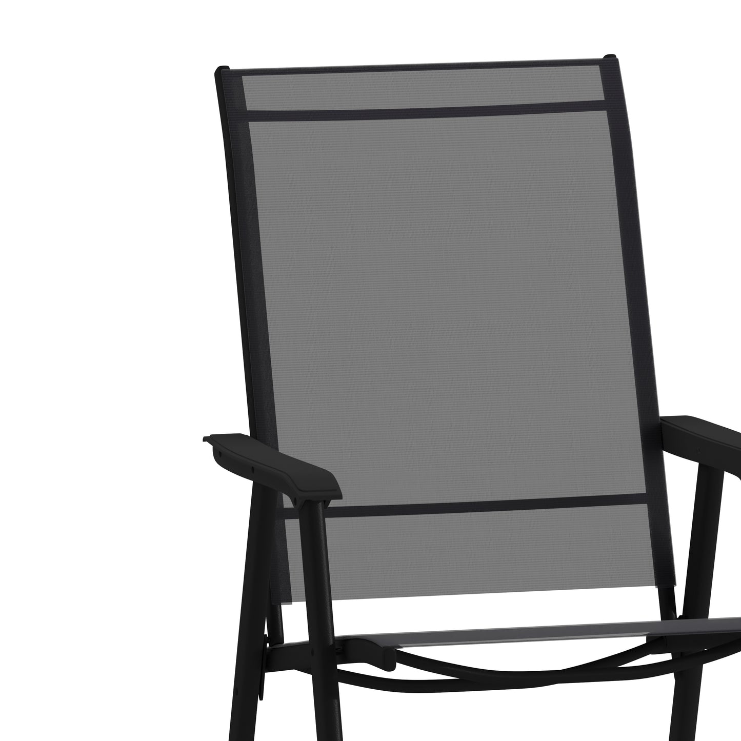 Paladin Black Outdoor Folding Patio Sling Chair Black