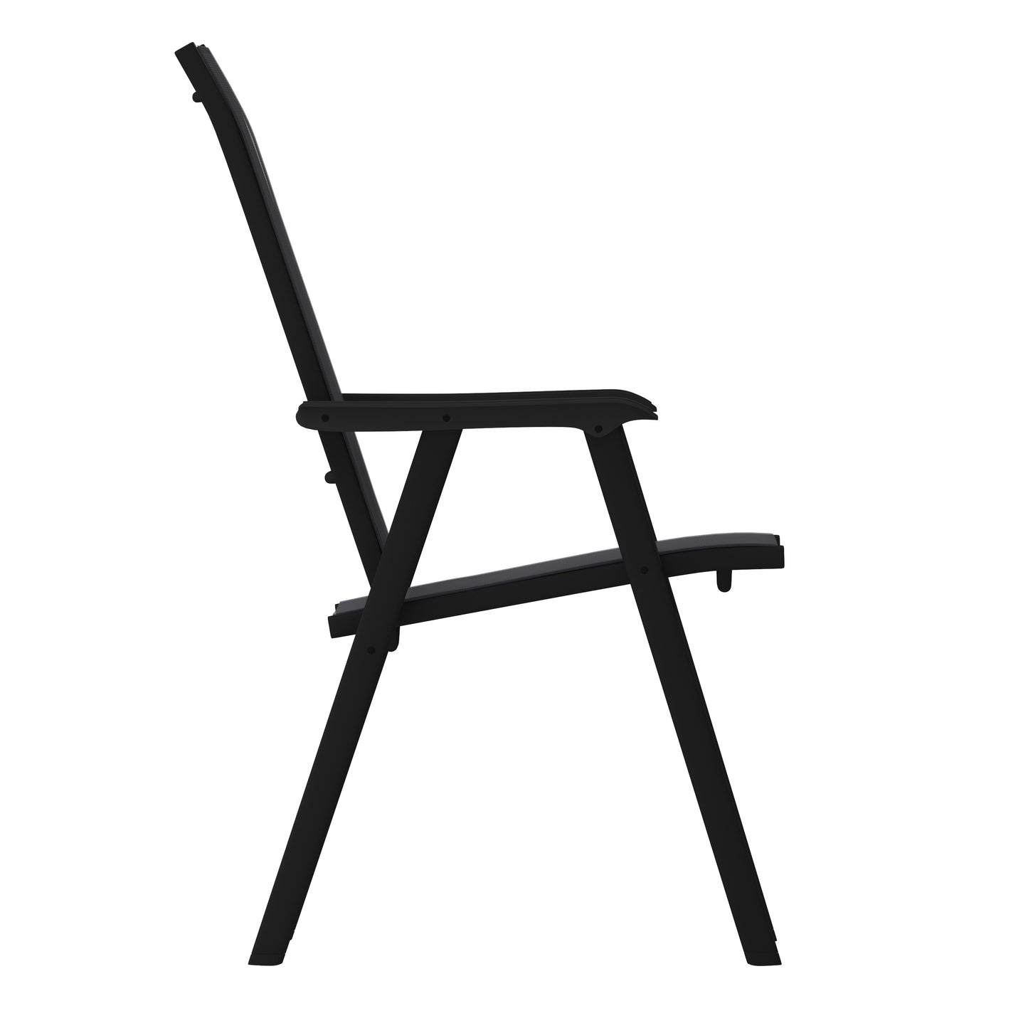 Paladin Black Outdoor Folding Patio Sling Chair Black