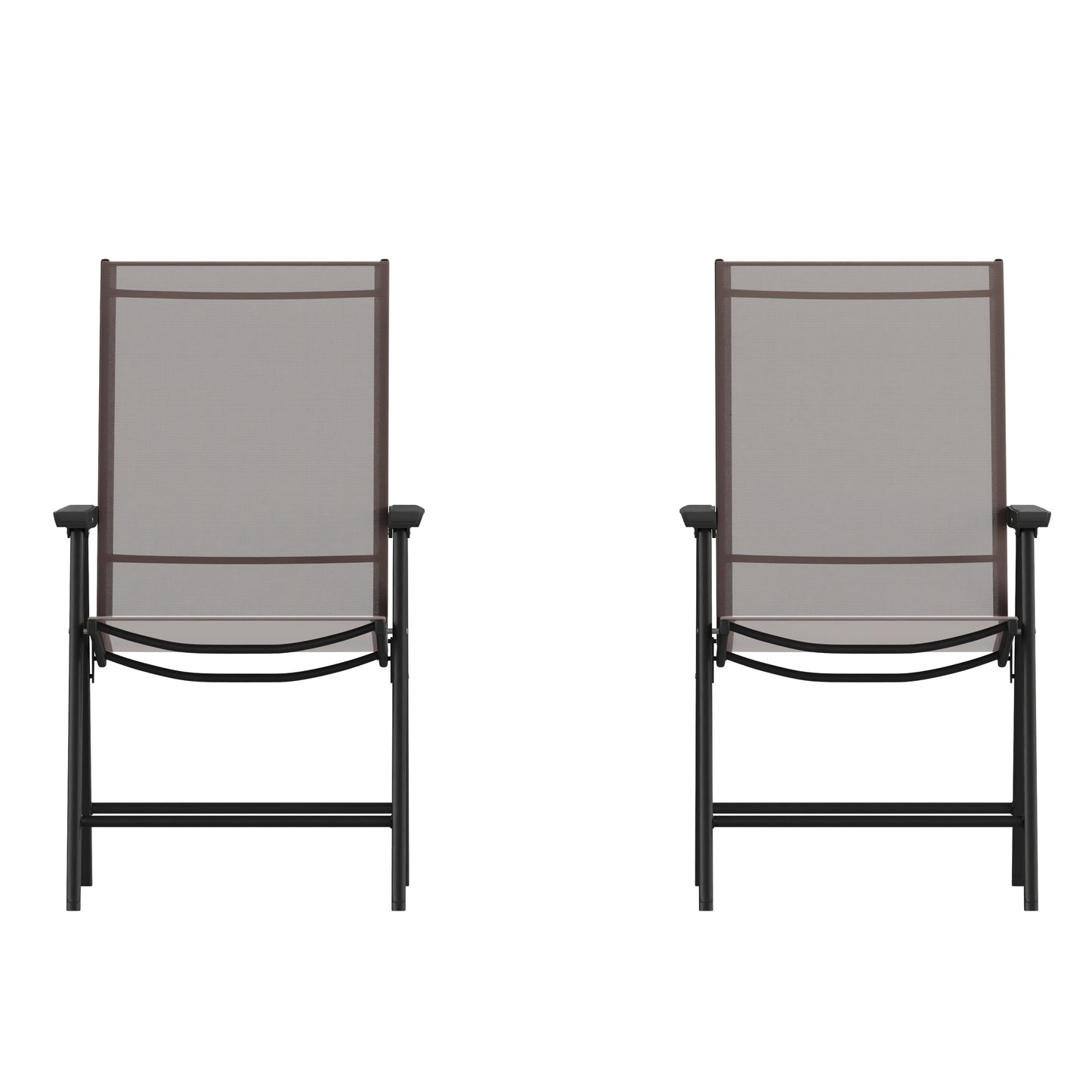 Paladin Brown Outdoor Folding Patio Sling Chair Brown