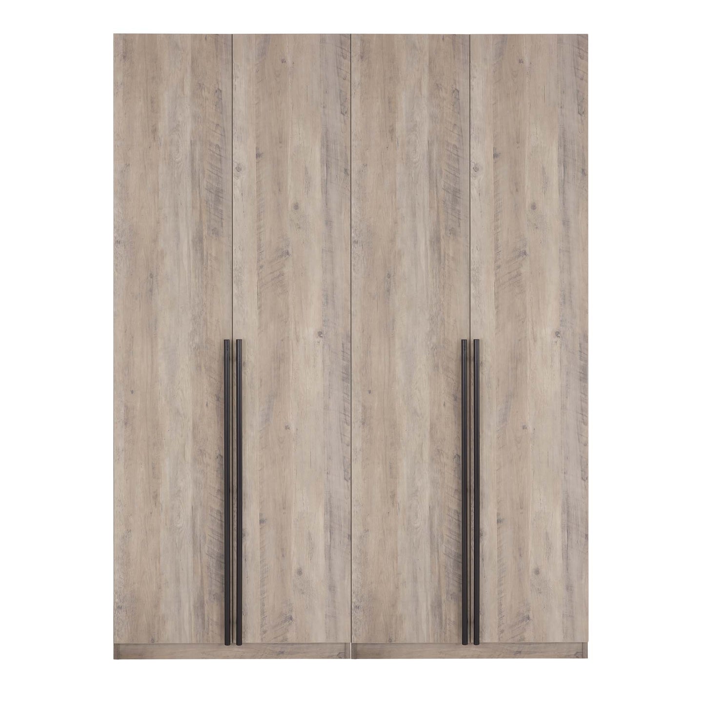 Lee Modern 2-Piece Wardrobe Closet in Rustic Gray 2-WC0012-GY