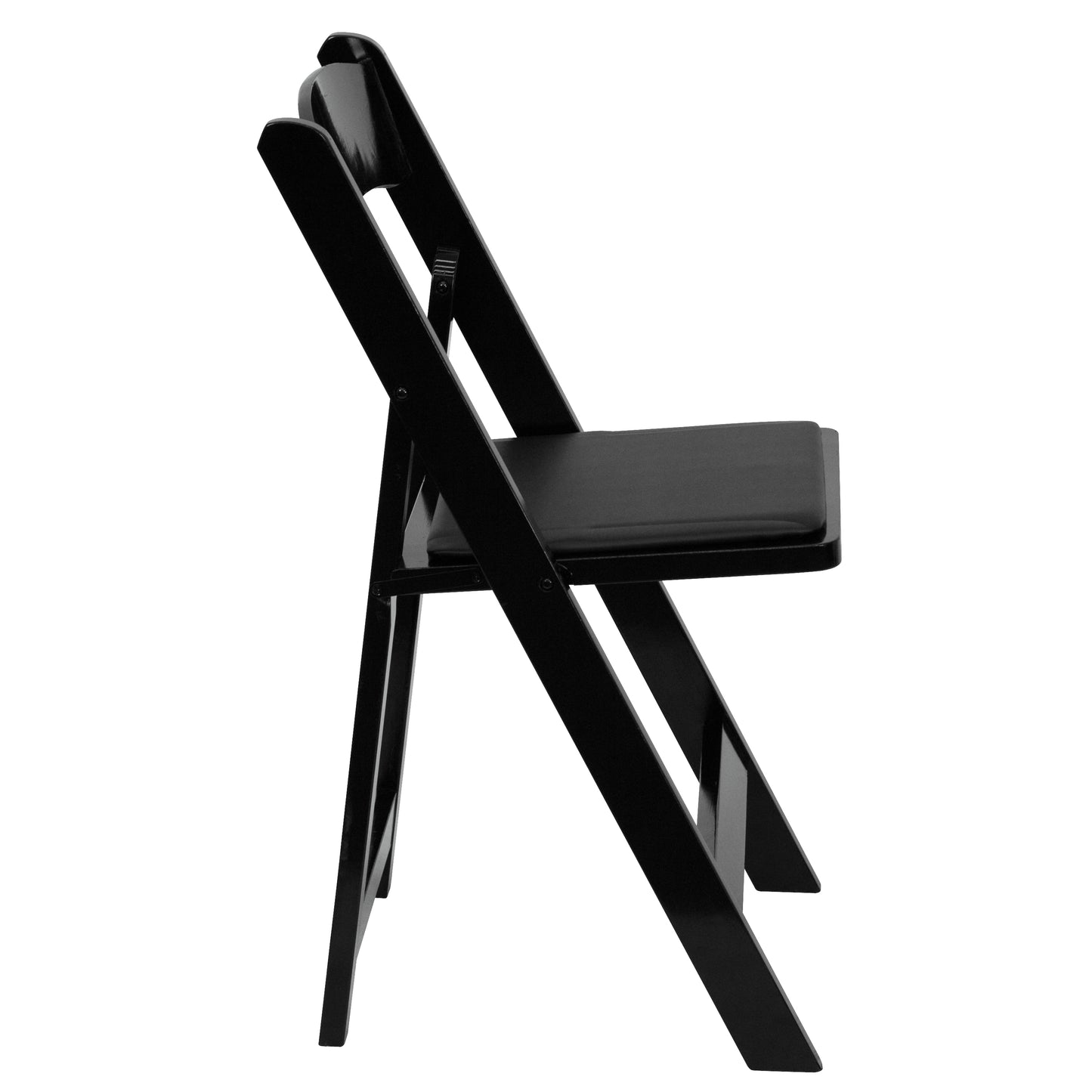 2 Pack HERCULES Series Black Wood Folding Chair with Vinyl Padded Seat Black 2-XF-2902-BK-WOOD-GG
