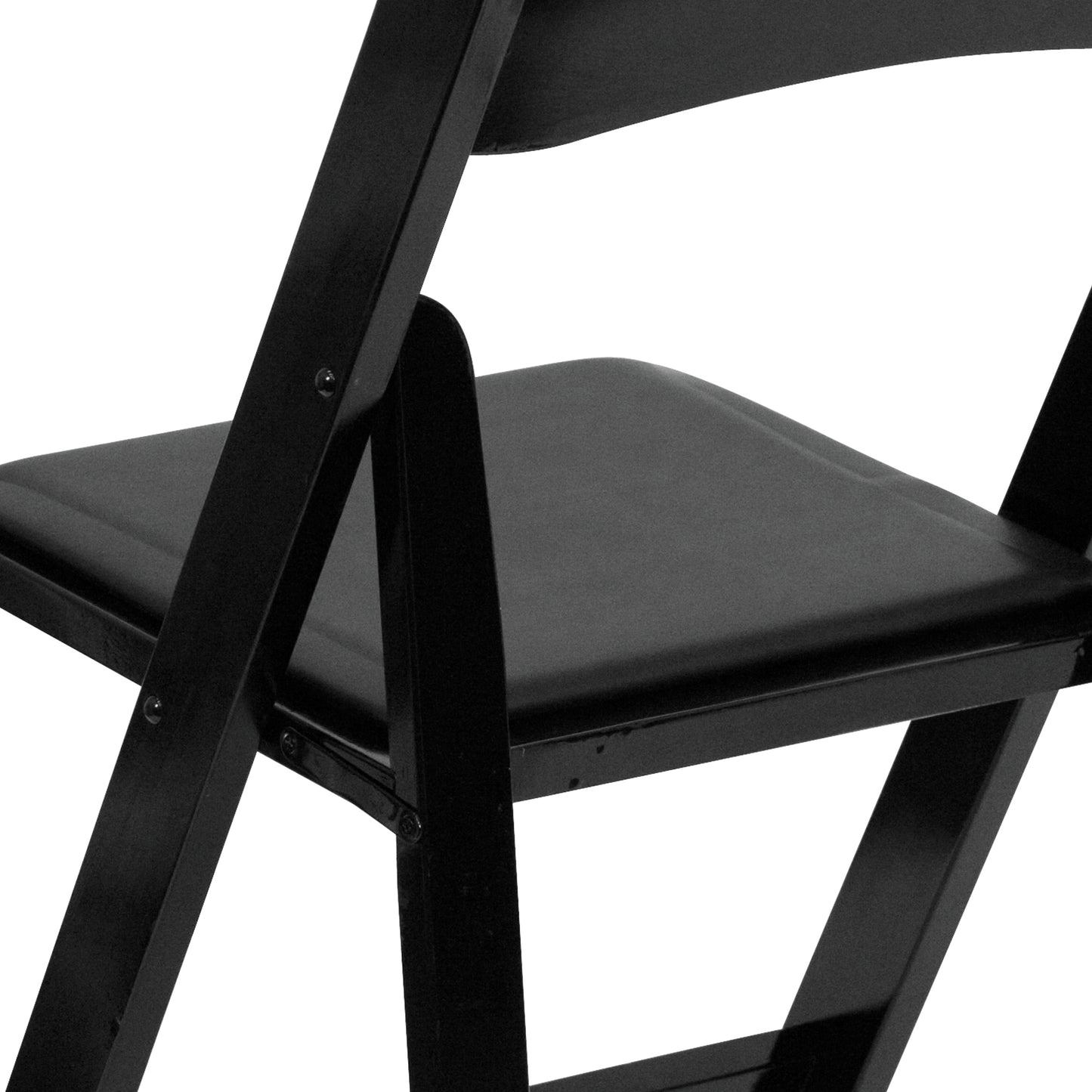 2 Pack HERCULES Series Black Wood Folding Chair with Vinyl Padded Seat Black 2-XF-2902-BK-WOOD-GG