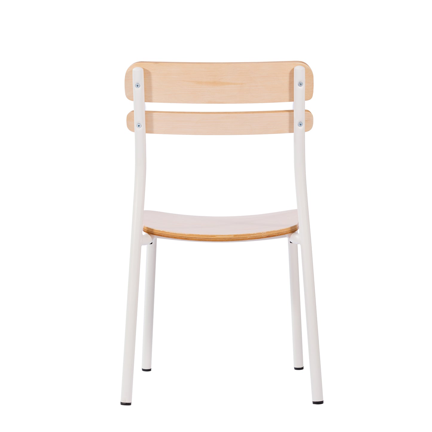 2 Pack Cyprus Commercial Grade Solid Wood Dining Chairs with White Metal Frames and Antique White Finish Antique White 2-XU-CH10443-ANTWHT-GG