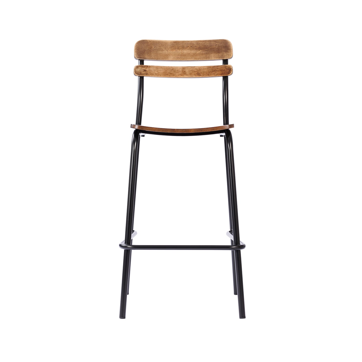 2 Pack Cyprus Commercial Grade Solid Wood Bar Stools with Black Metal Frames and Antique Copper Finish Antique Copper 2-XU-CH10443B-ANTCPR-GG