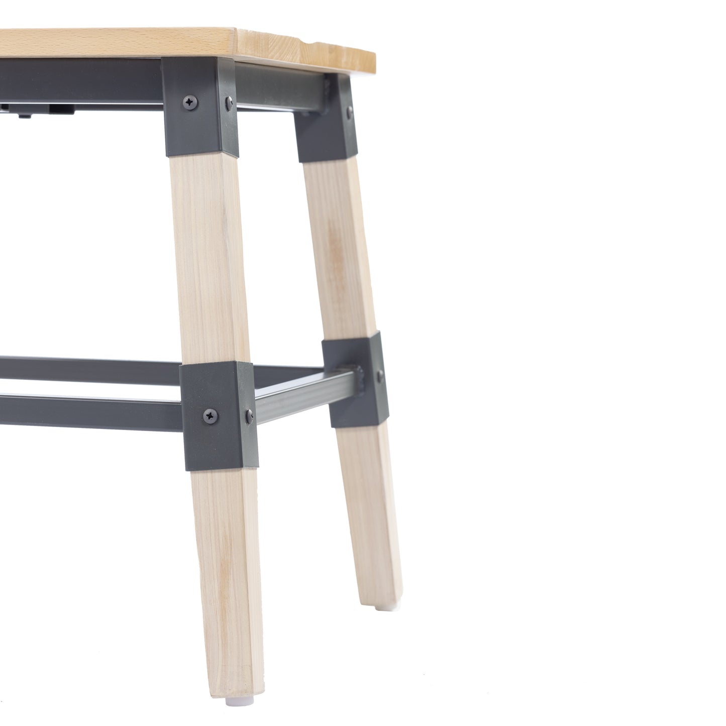 Jackson 2 Pack Commercial Grade Rustic Antique White Industrial Wood Dining Chair Antique White