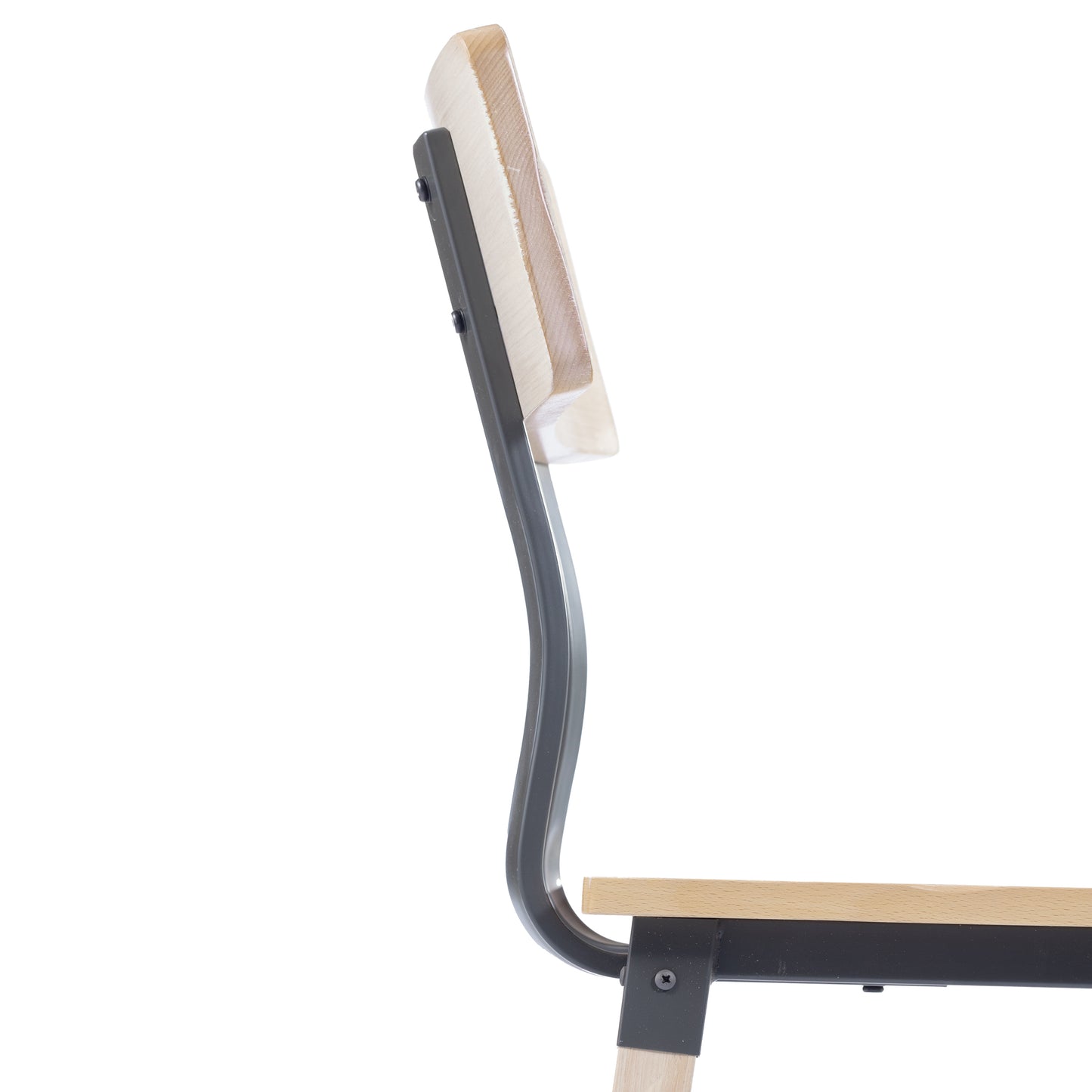 Jackson 2 Pack Commercial Grade Rustic Antique White Industrial Wood Dining Chair Antique White