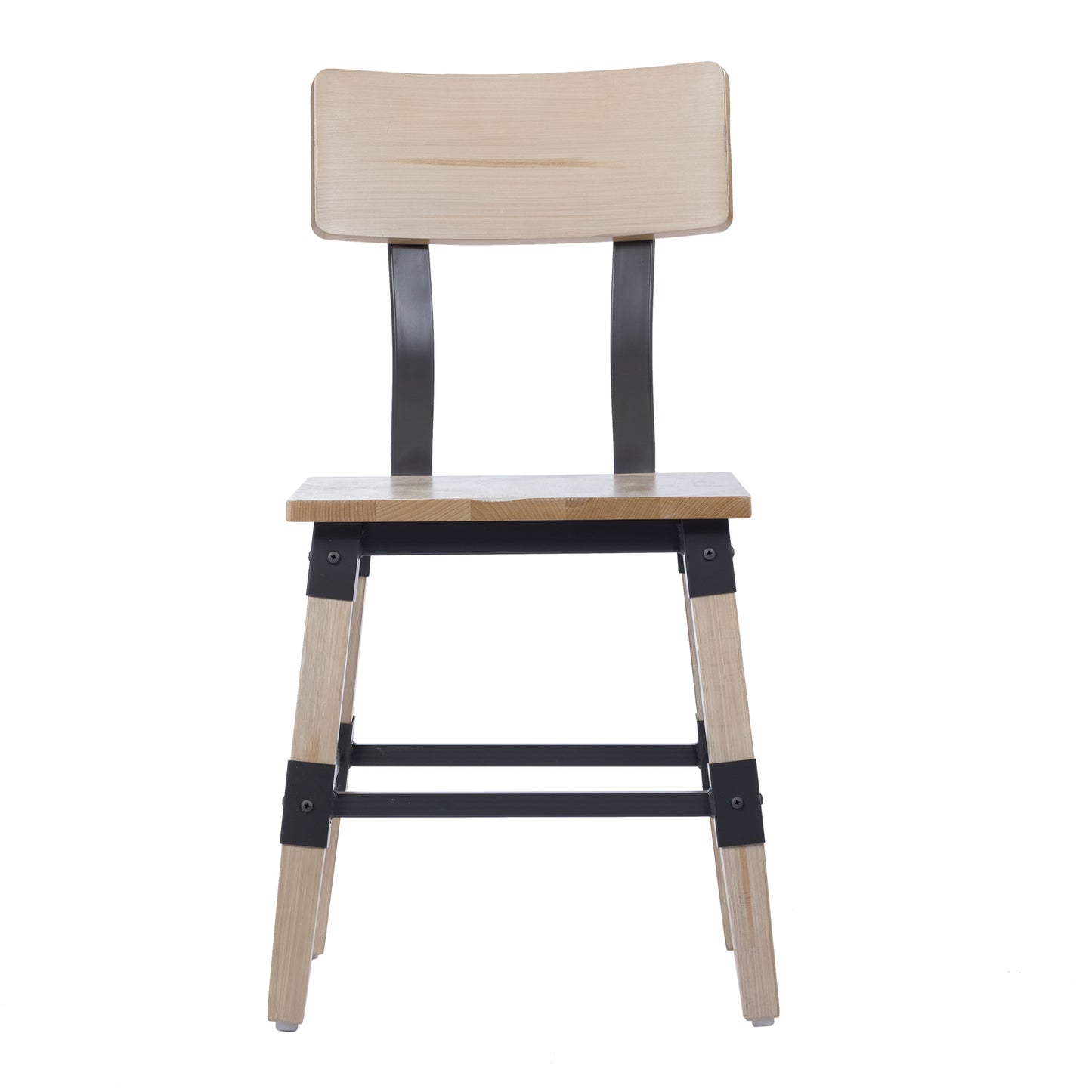 Jackson 2 Pack Commercial Grade Rustic Antique White Industrial Wood Dining Chair Antique White