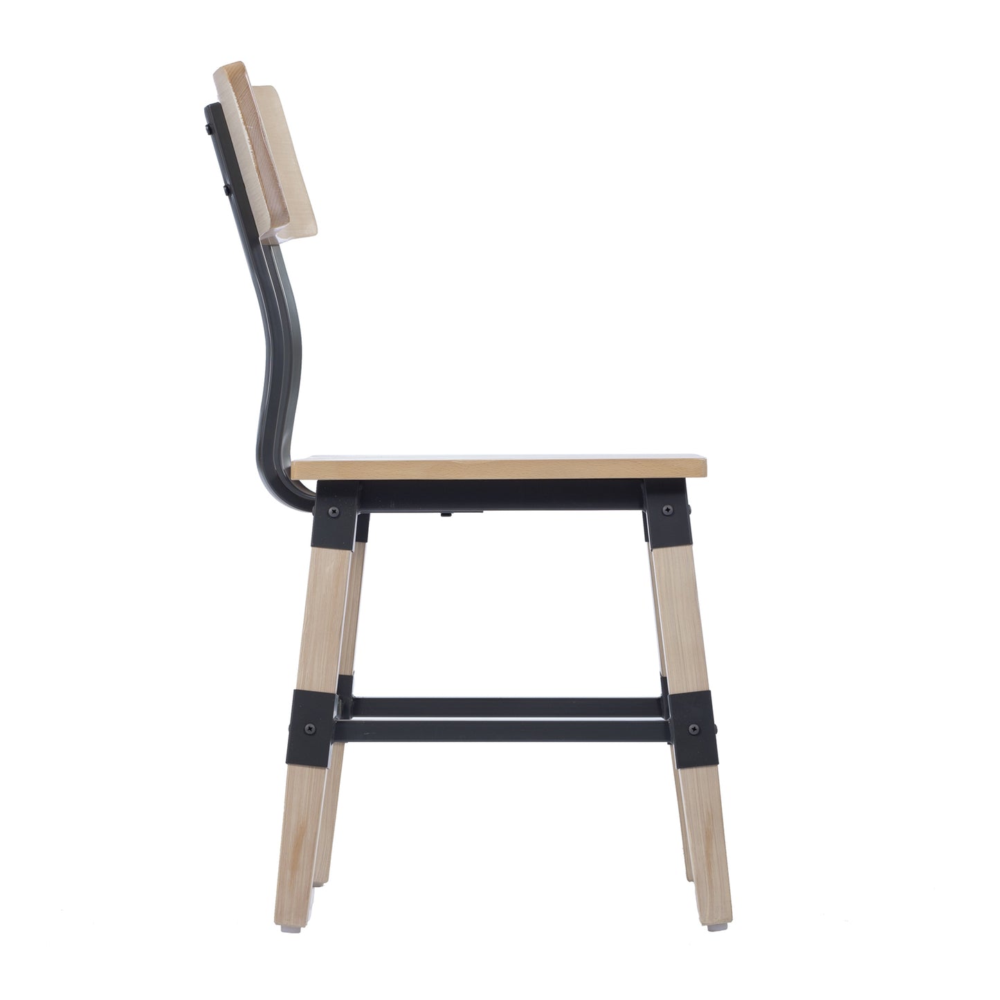 Jackson 2 Pack Commercial Grade Rustic Antique White Industrial Wood Dining Chair Antique White