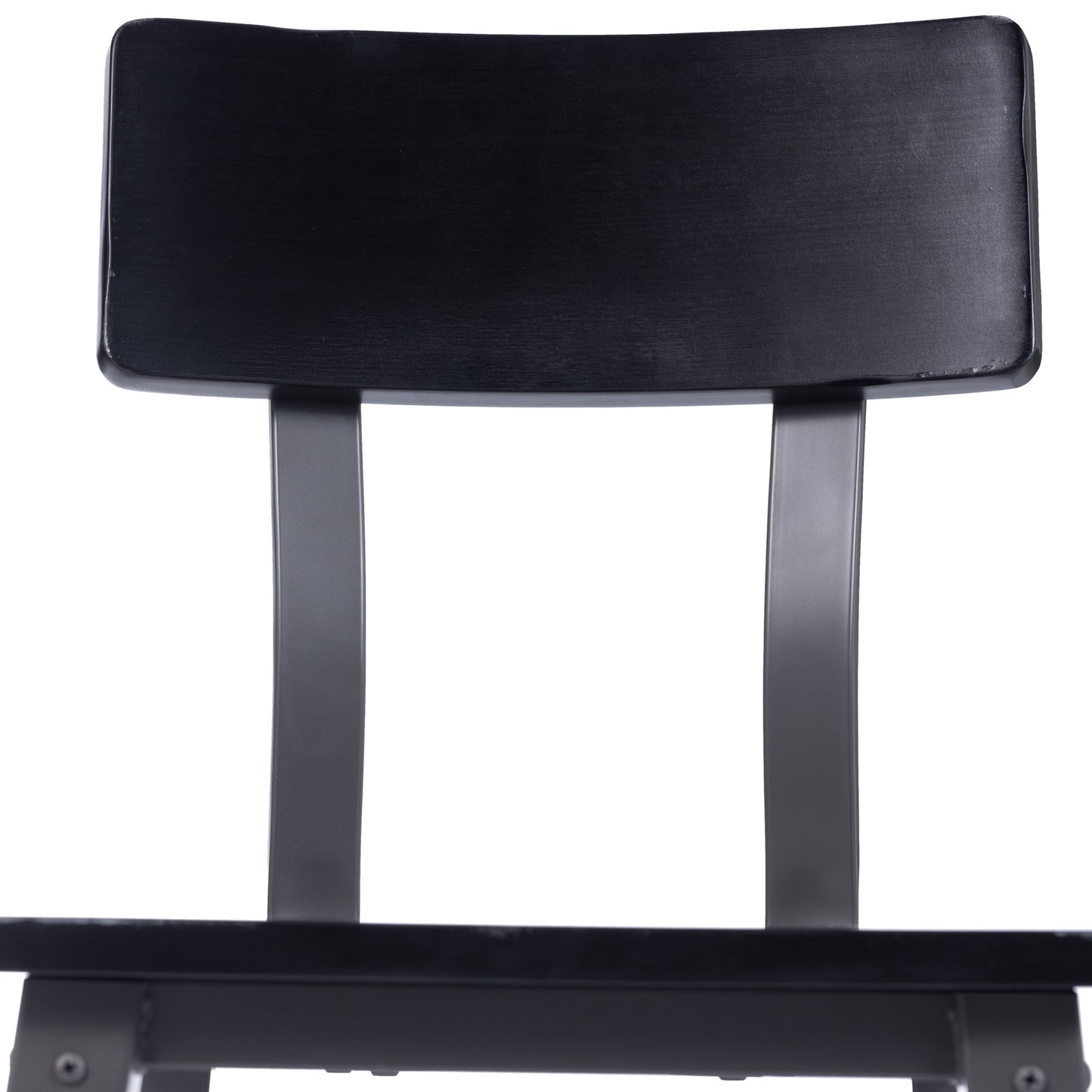 Jackson 2 Pack Commercial Grade Rustic Black Industrial Wood Dining Chair Black