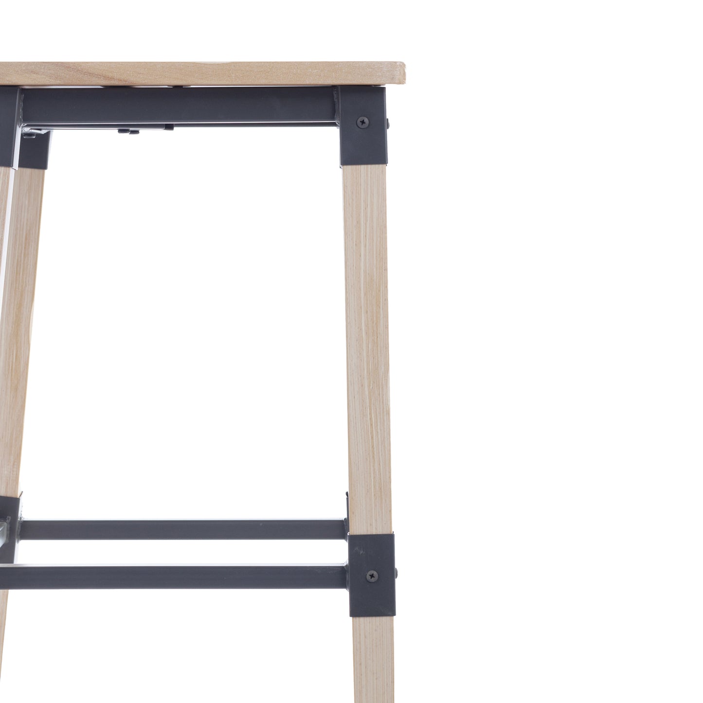 Jackson 2 Pack Commercial Grade Rustic Antique White Industrial Wood Dining Barstool Antique White