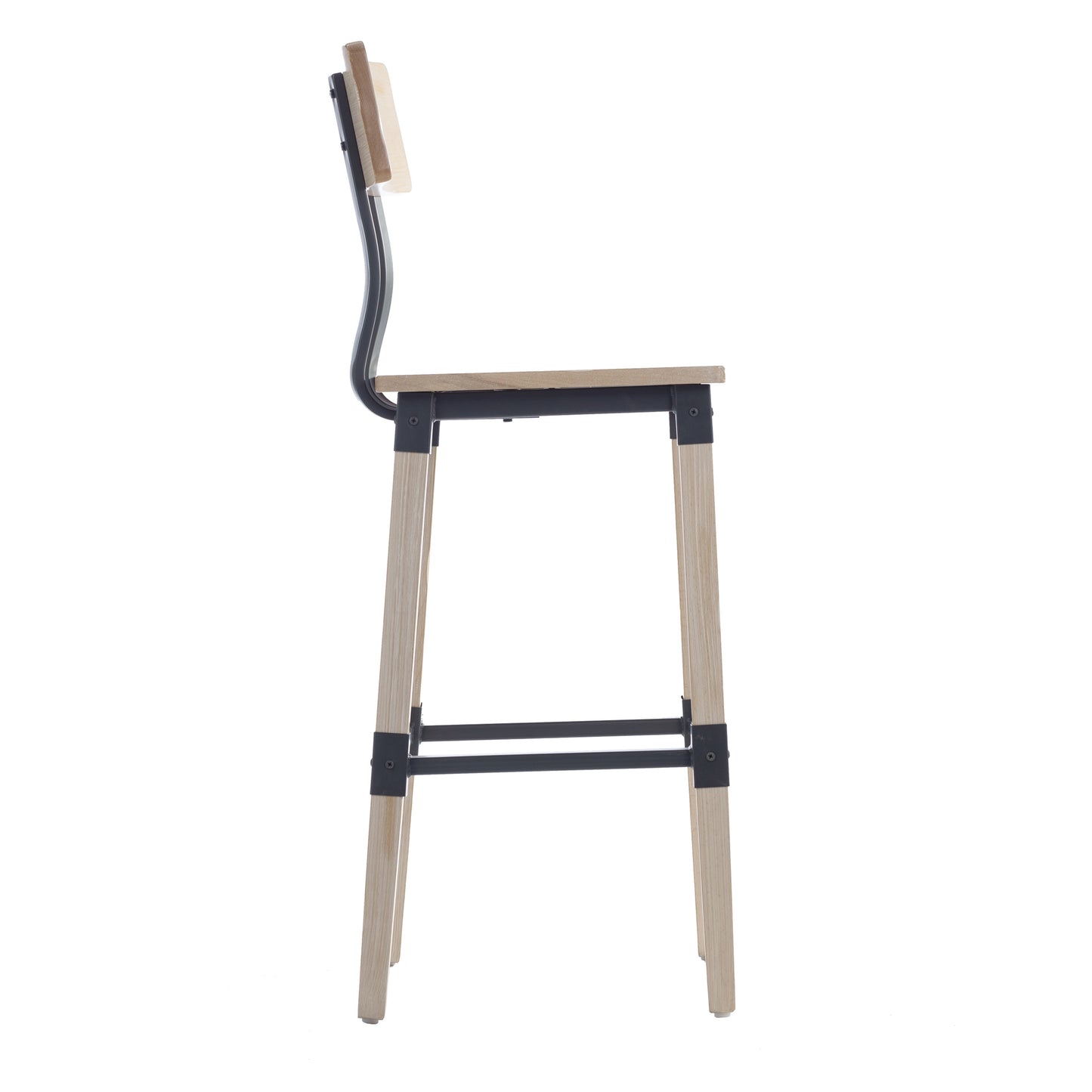 Jackson 2 Pack Commercial Grade Rustic Antique White Industrial Wood Dining Barstool Antique White