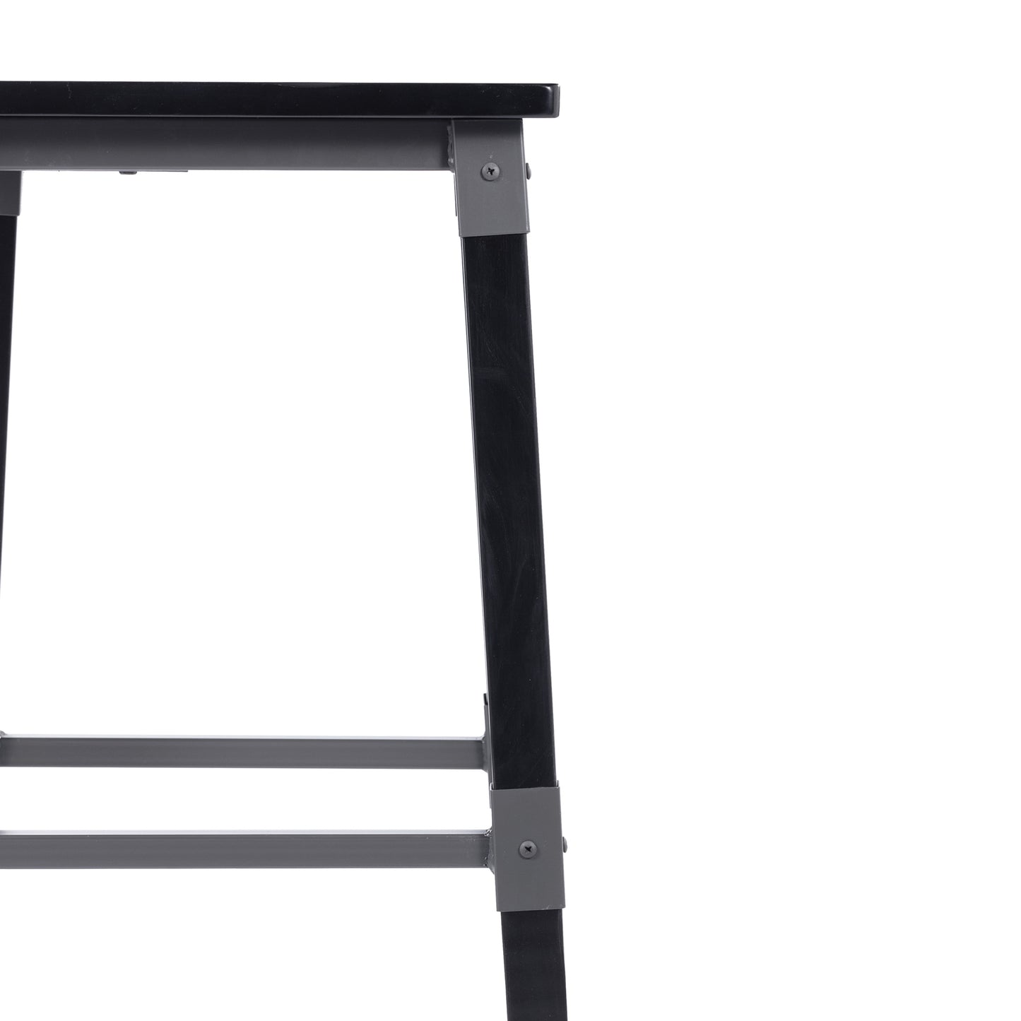 Jackson 2 Pack Commercial Grade Rustic Black Industrial Wood Dining Barstool Black