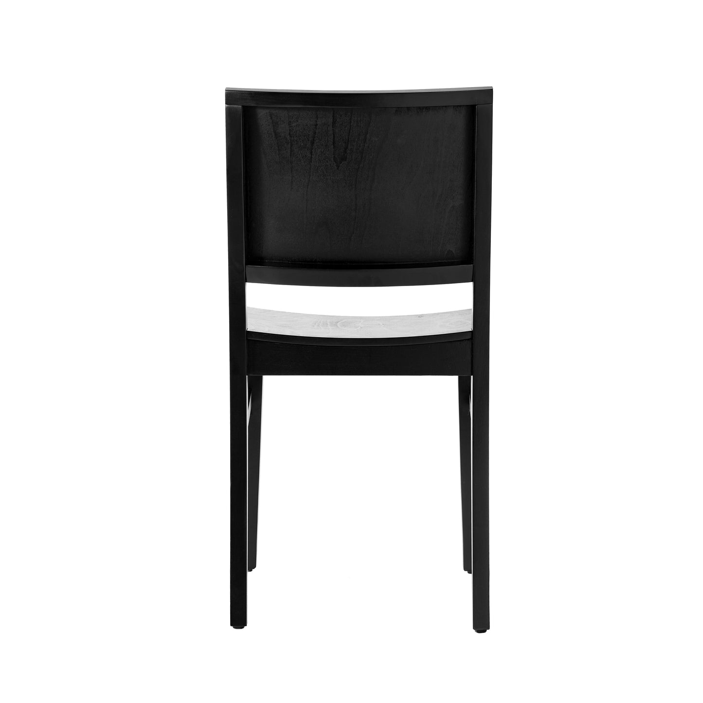 2 Pack Naples Commercial Grade Solid Wood Dining Chairs with Curved Backrests and Black Finish Black 2-XU-DG-W0305-BLK-GG