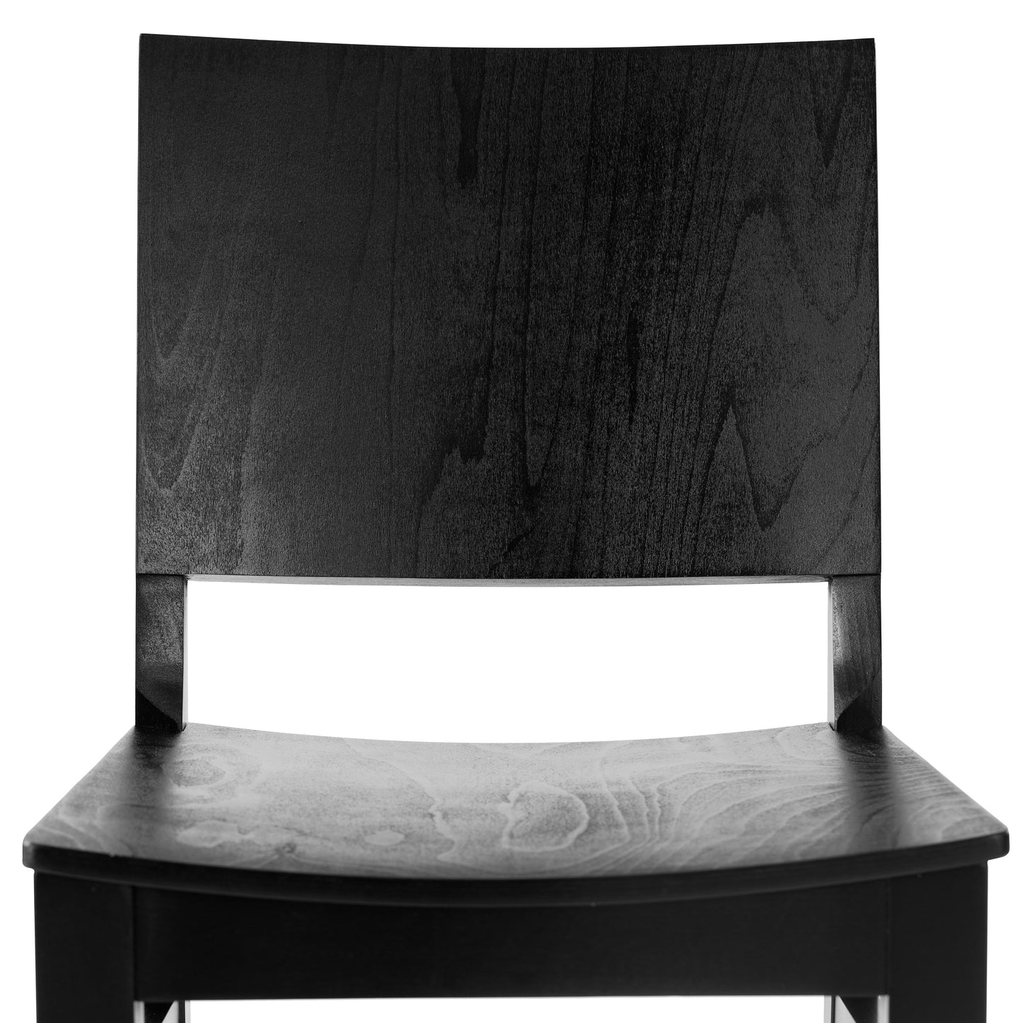 2 Pack Naples Commercial Grade Solid Wood Dining Chairs with Curved Backrests and Black Finish Black 2-XU-DG-W0305-BLK-GG