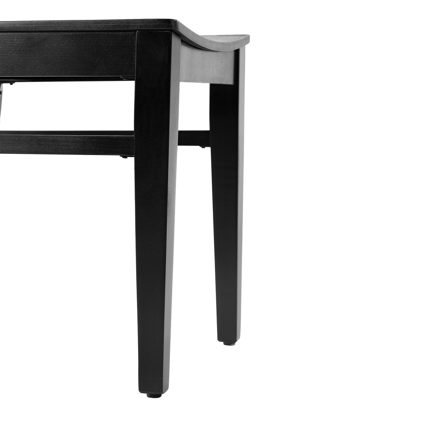 2 Pack Naples Commercial Grade Solid Wood Dining Chairs with Curved Backrests and Black Finish Black 2-XU-DG-W0305-BLK-GG