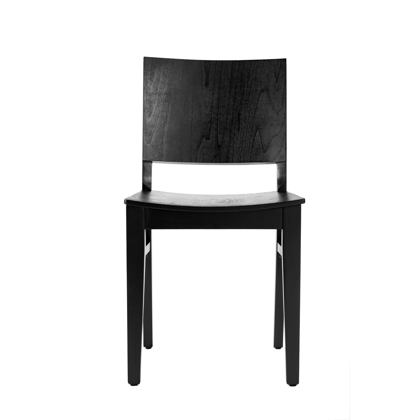 2 Pack Naples Commercial Grade Solid Wood Dining Chairs with Curved Backrests and Black Finish Black 2-XU-DG-W0305-BLK-GG