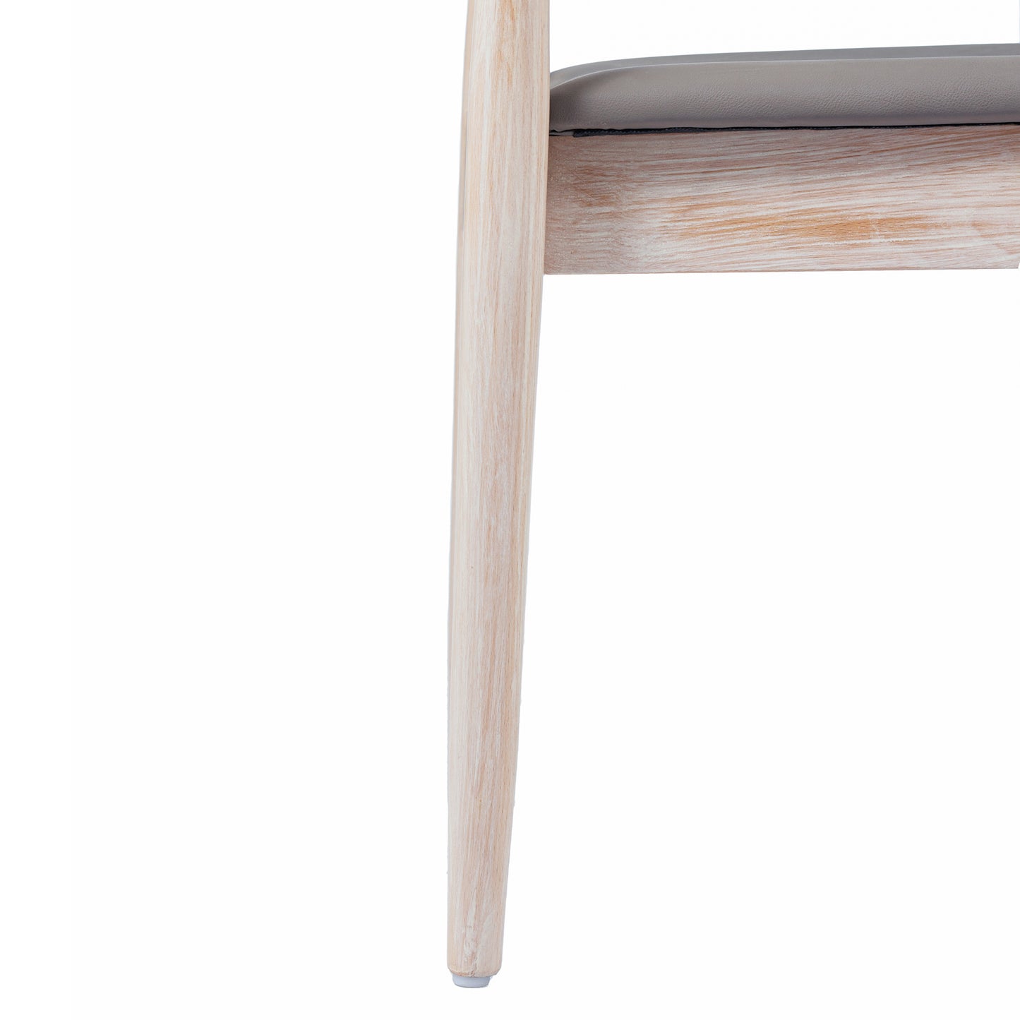 Chester Set of 2 Commercial Grade Solid Wood Antique White Dining Chairs with Curved Spindle Backrests and Beige Vinyl Seats Brown Vinyl Seat/Antique White Wood Frame