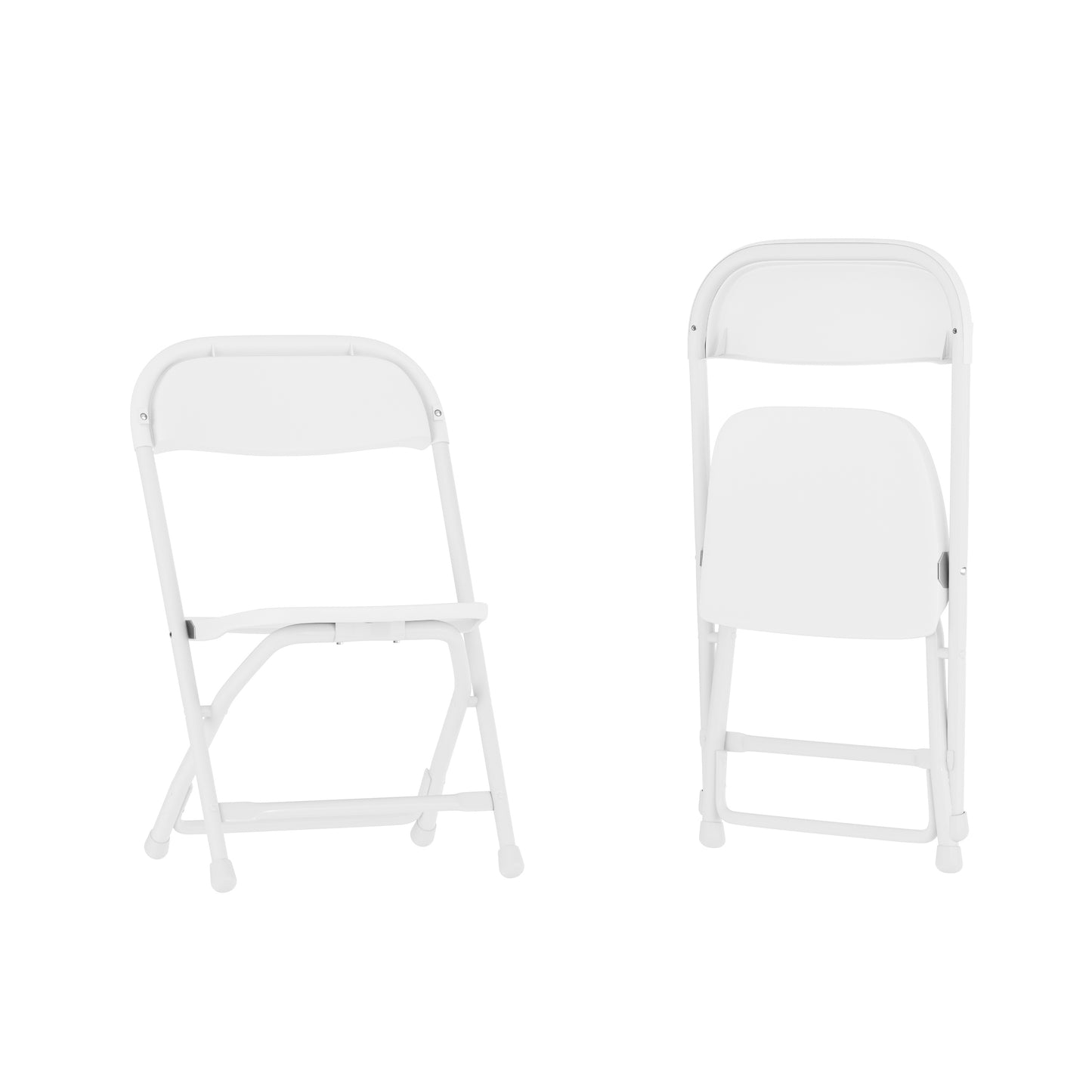 Timmy 2 Pack Kids White Plastic Folding Chair White
