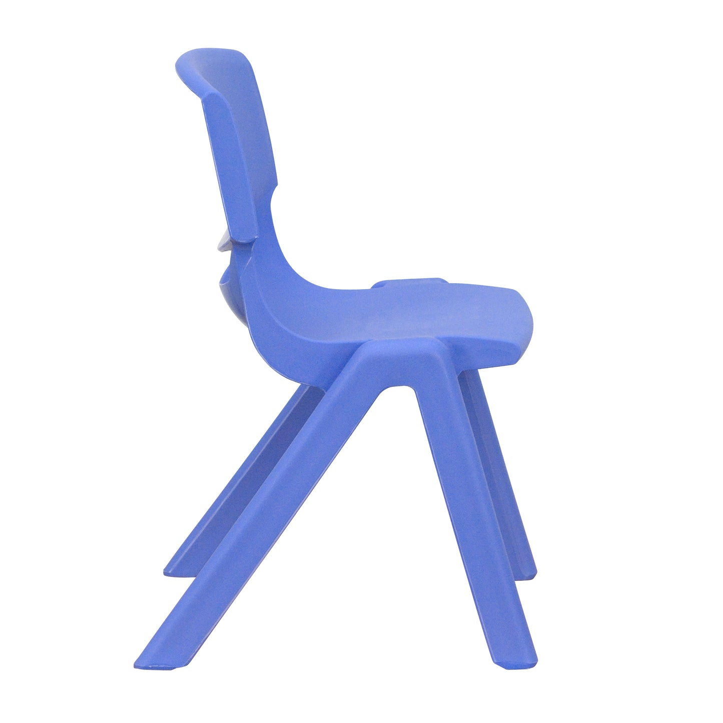Whitney 2 Pack Blue Plastic Stackable School Chair with 12" Seat Height Blue