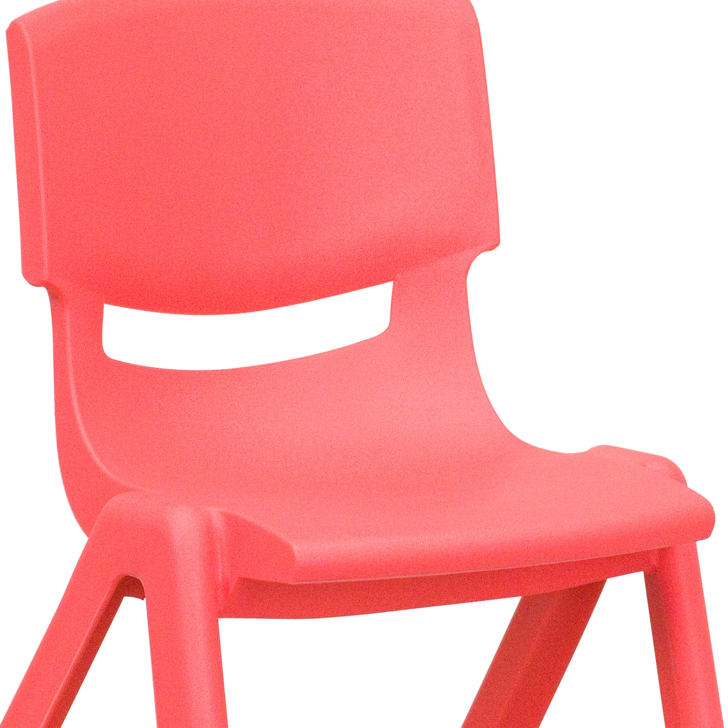 Whitney 2 Pack Red Plastic Stackable School Chair with 12" Seat Height Red