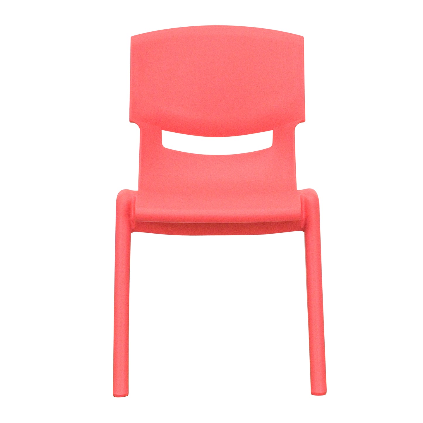 Whitney 2 Pack Red Plastic Stackable School Chair with 12" Seat Height Red