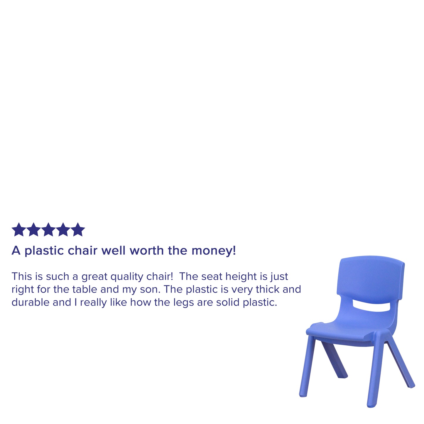 Whitney 2 Pack Blue Plastic Stackable School Chair with 10.5'' Seat Height Blue