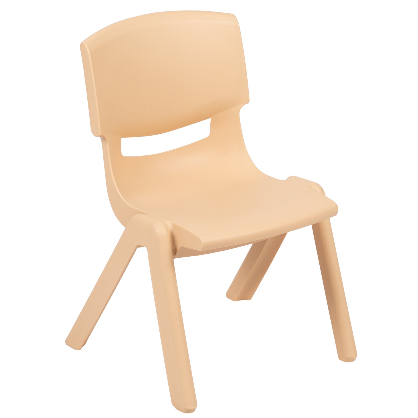 Whitney 2 Pack Natural Plastic Stackable School Chair with 10.5" Seat Height Natural