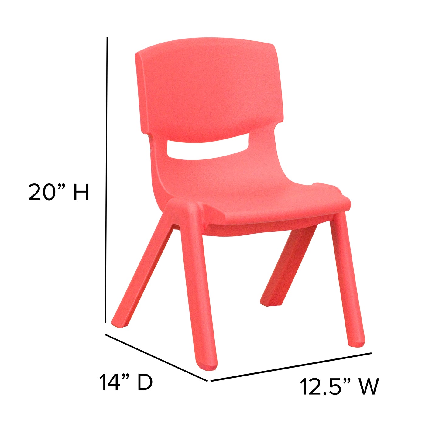 Emmy 24'' Square Red Plastic Height Adjustable Activity Table Set with 2 Chairs Red YU-YCX-0023-2-SQR-TBL-RED-R-GG
