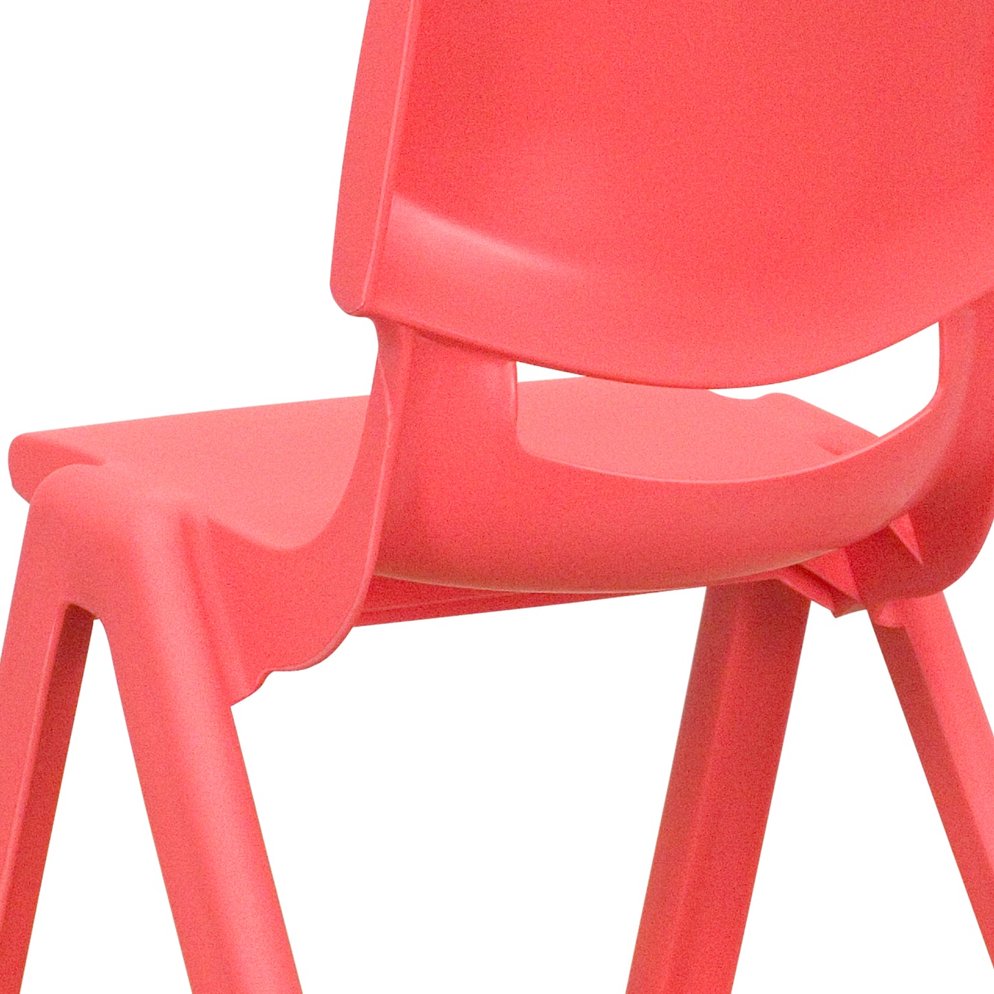 Whitney 2 Pack Red Plastic Stackable School Chair with 10.5'' Seat Height Red