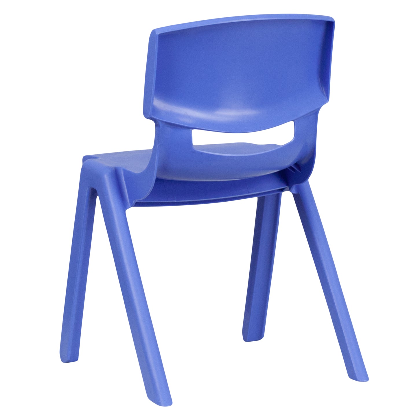 Whitney 2 Pack Blue Plastic Stackable School Chair with 13.25" Seat Height Blue