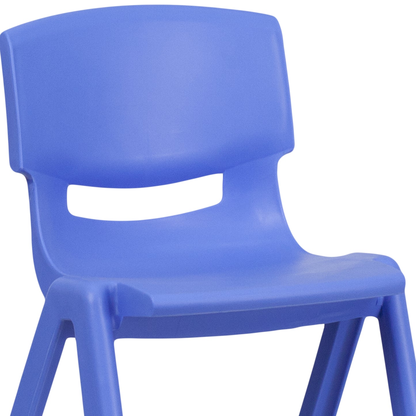 Whitney 2 Pack Blue Plastic Stackable School Chair with 13.25" Seat Height Blue