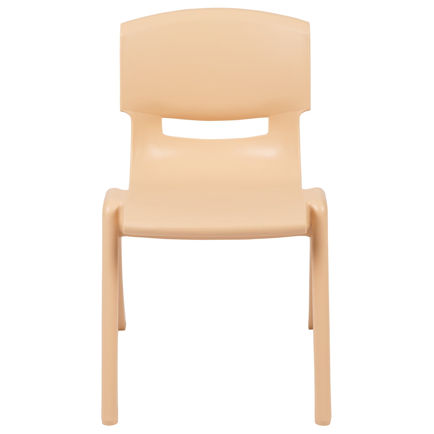 Whitney 2 Pack Natural Plastic Stackable School Chair with 13.25" Seat Height Natural