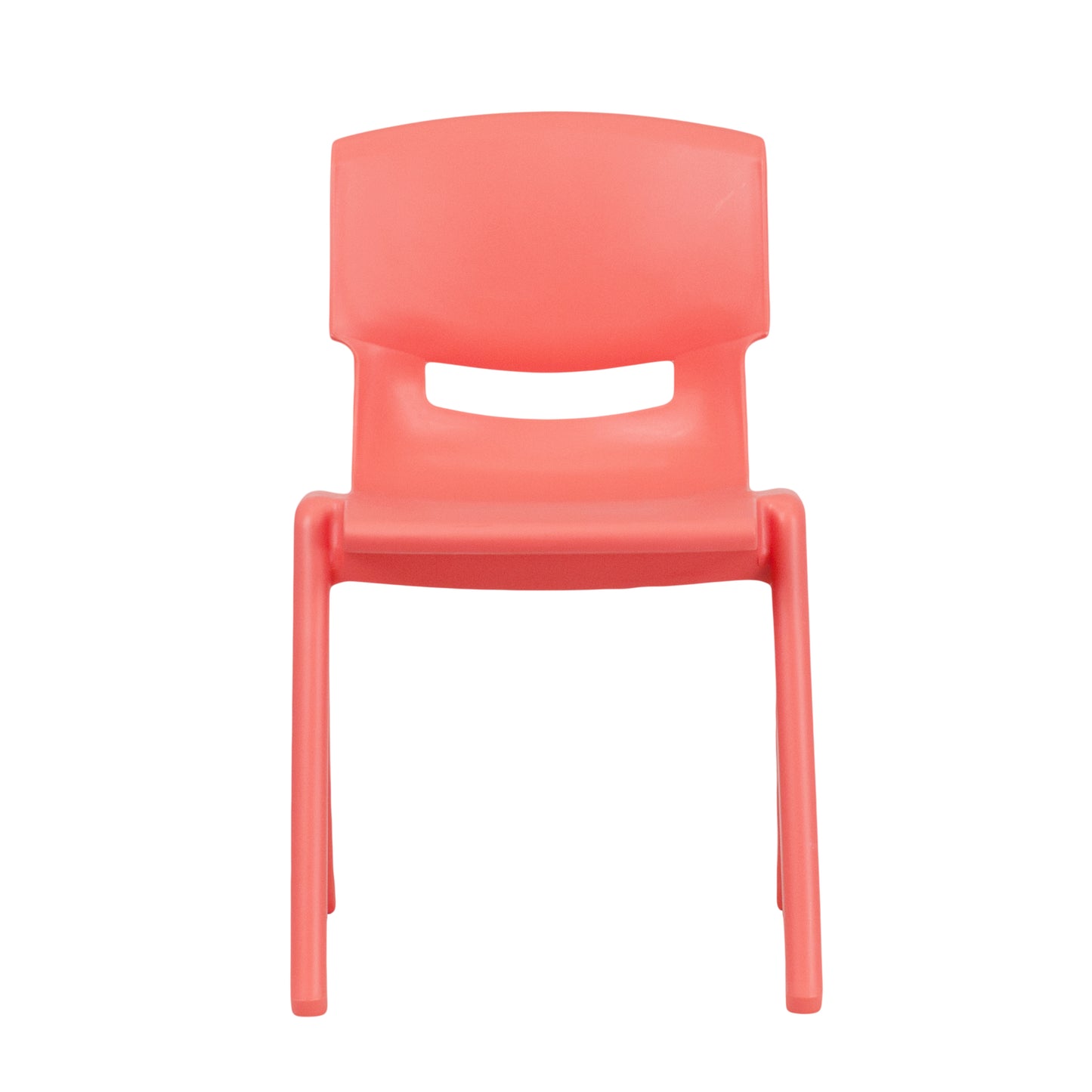 Whitney 2 Pack Red Plastic Stackable School Chair with 13.25" Seat Height Red
