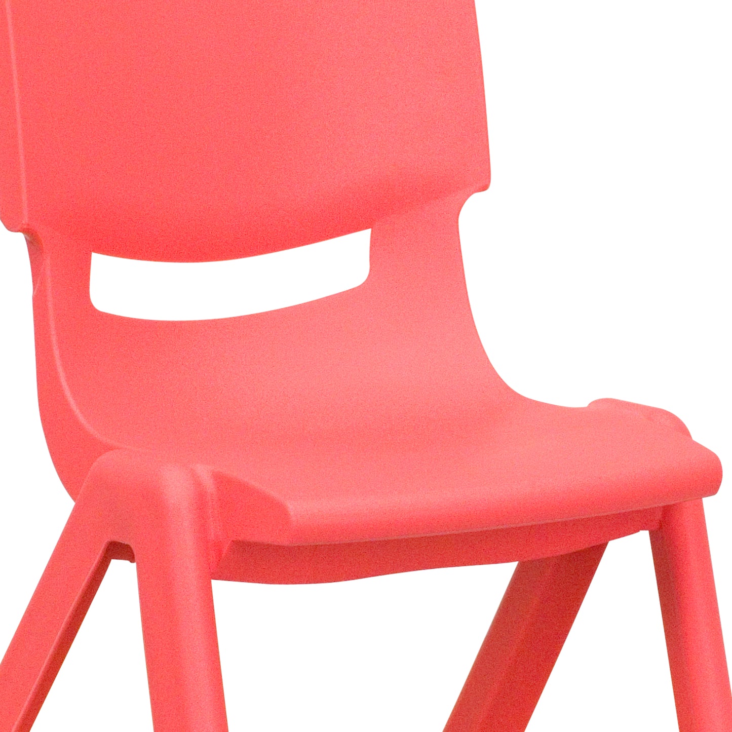 Whitney 2 Pack Red Plastic Stackable School Chair with 13.25" Seat Height Red