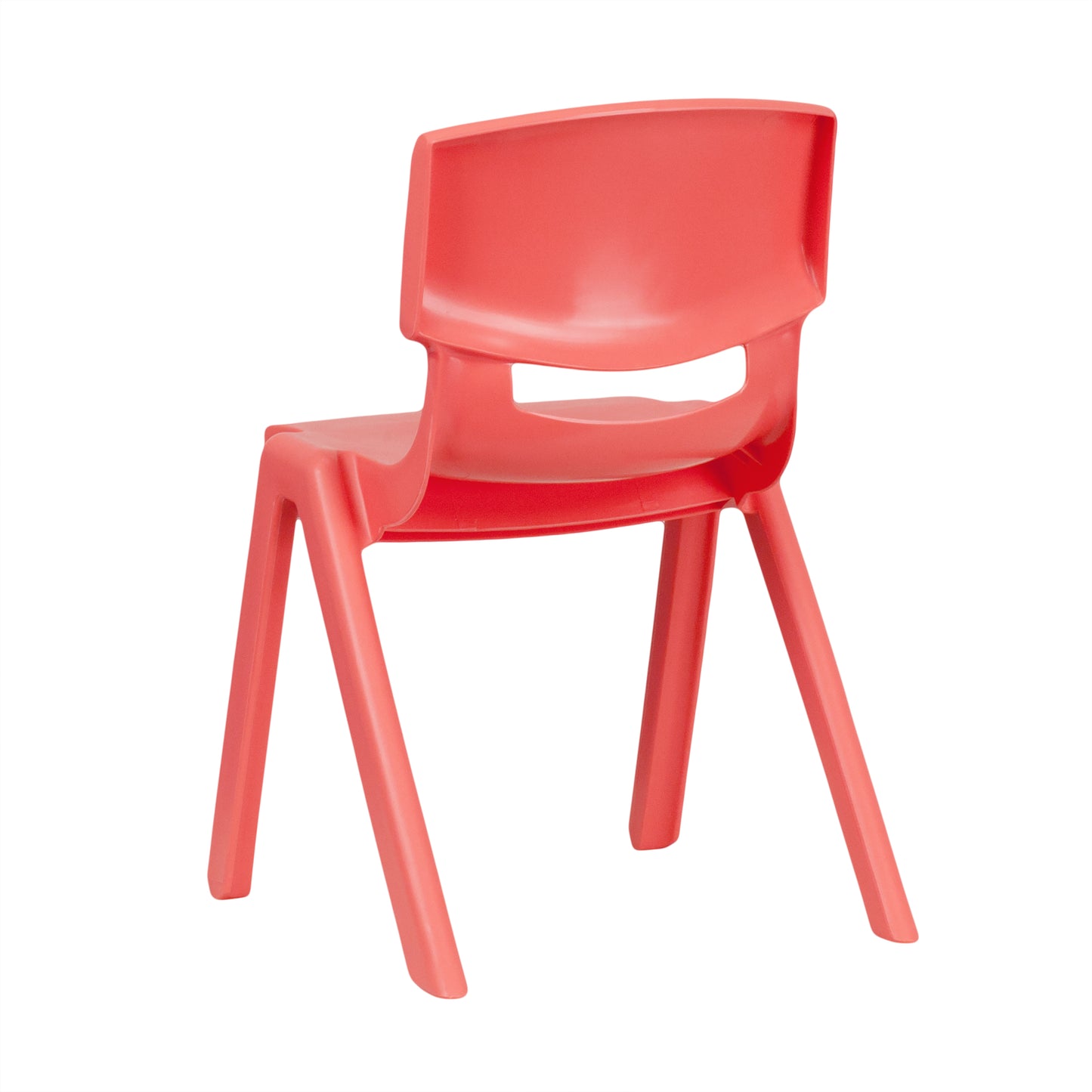 Whitney 2 Pack Red Plastic Stackable School Chair with 13.25" Seat Height Red
