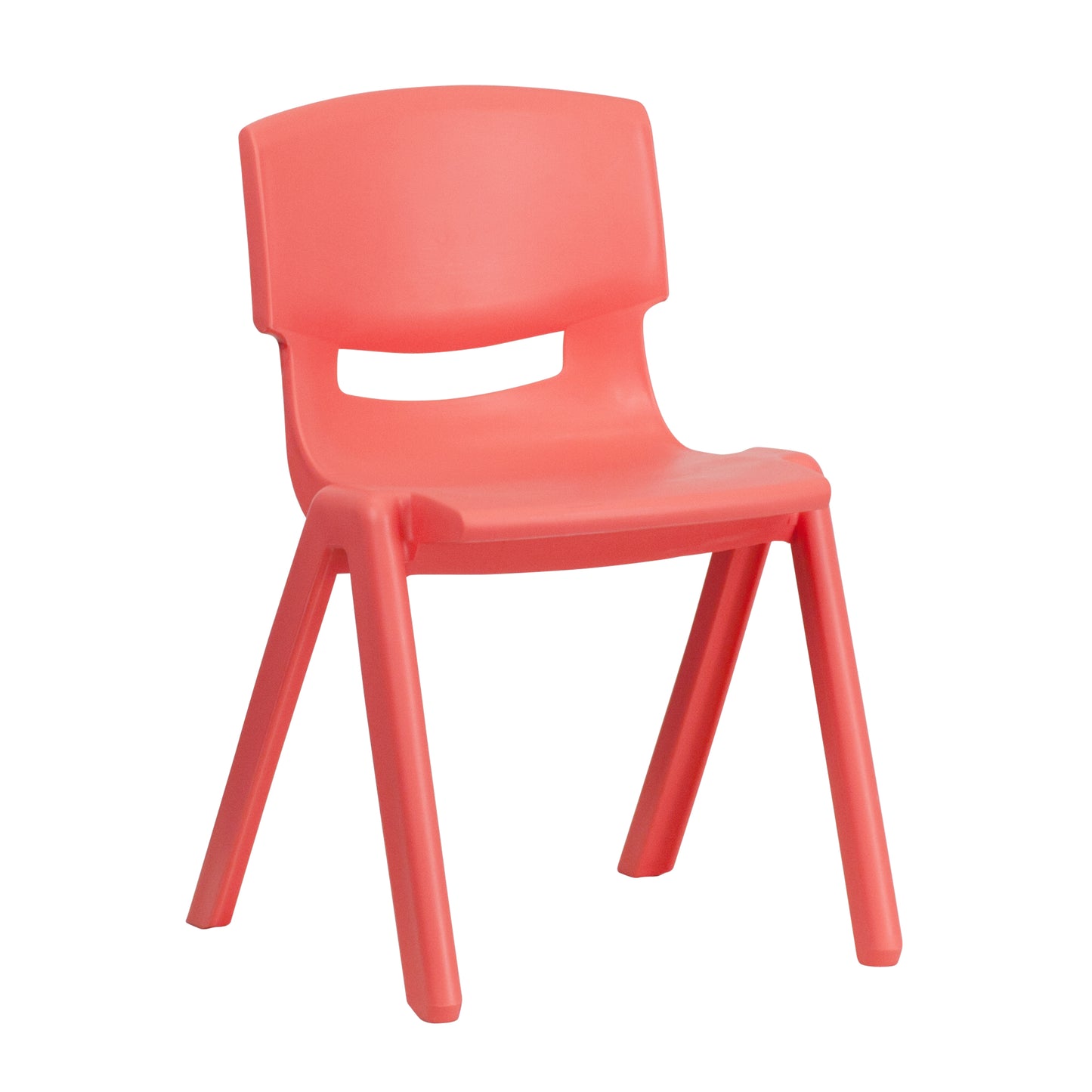 Whitney 2 Pack Red Plastic Stackable School Chair with 13.25" Seat Height Red