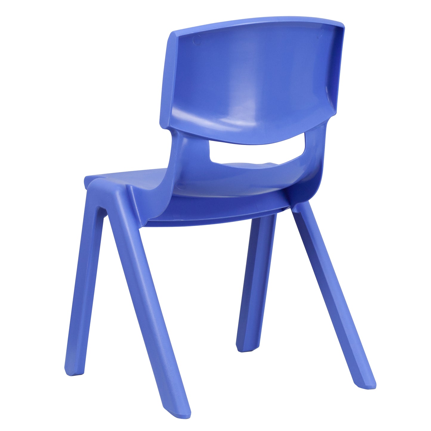 Whitney 2 Pack Blue Plastic Stackable School Chair with 15.5" Seat Height Blue