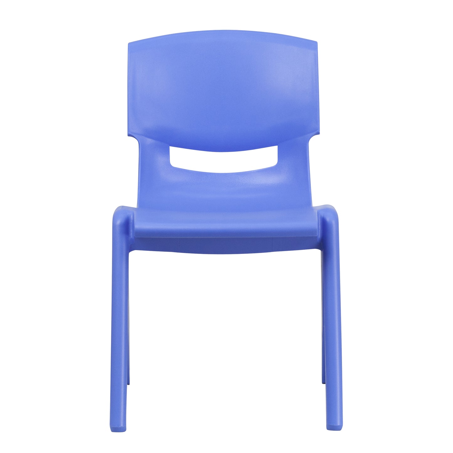 Whitney 2 Pack Blue Plastic Stackable School Chair with 15.5" Seat Height Blue