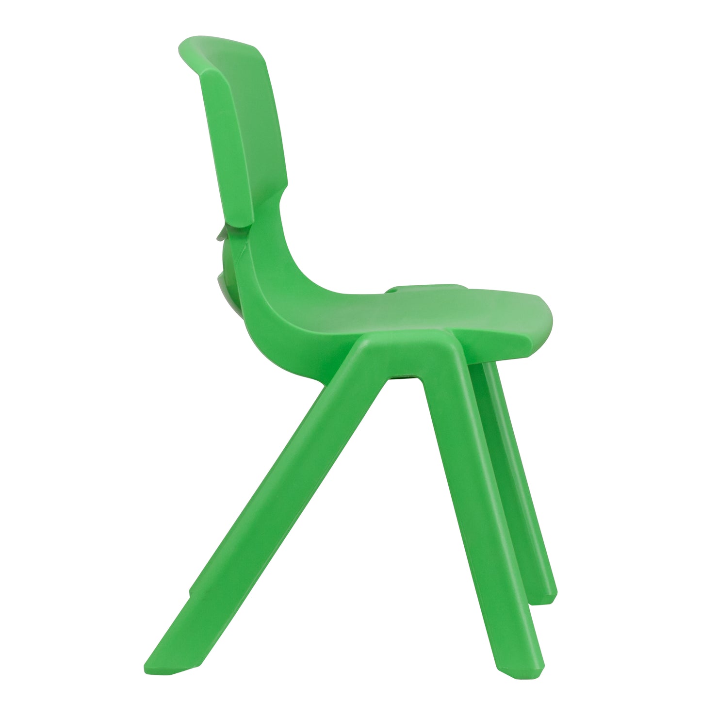 Whitney 2 Pack Green Plastic Stackable School Chair with 15.5" Seat Height Green