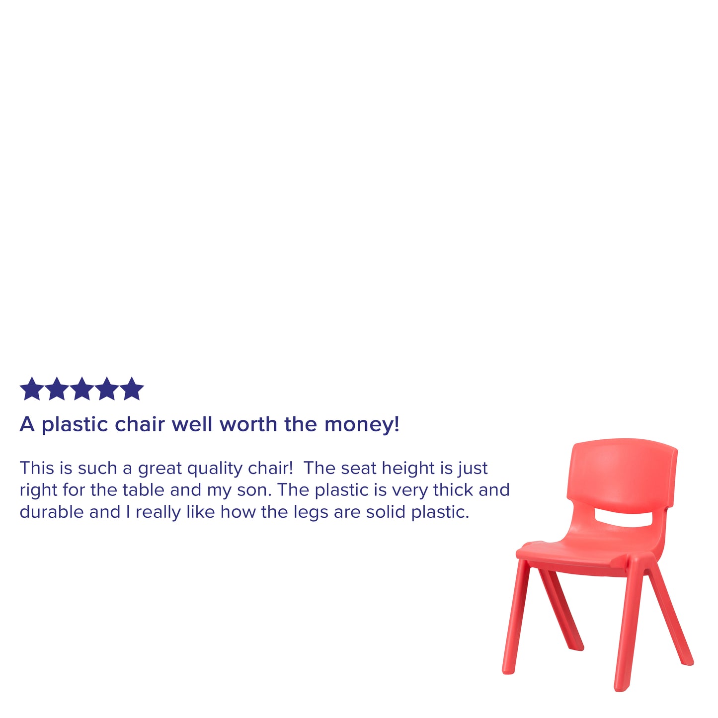 Whitney 2 Pack Red Plastic Stackable School Chair with 15.5" Seat Height Red